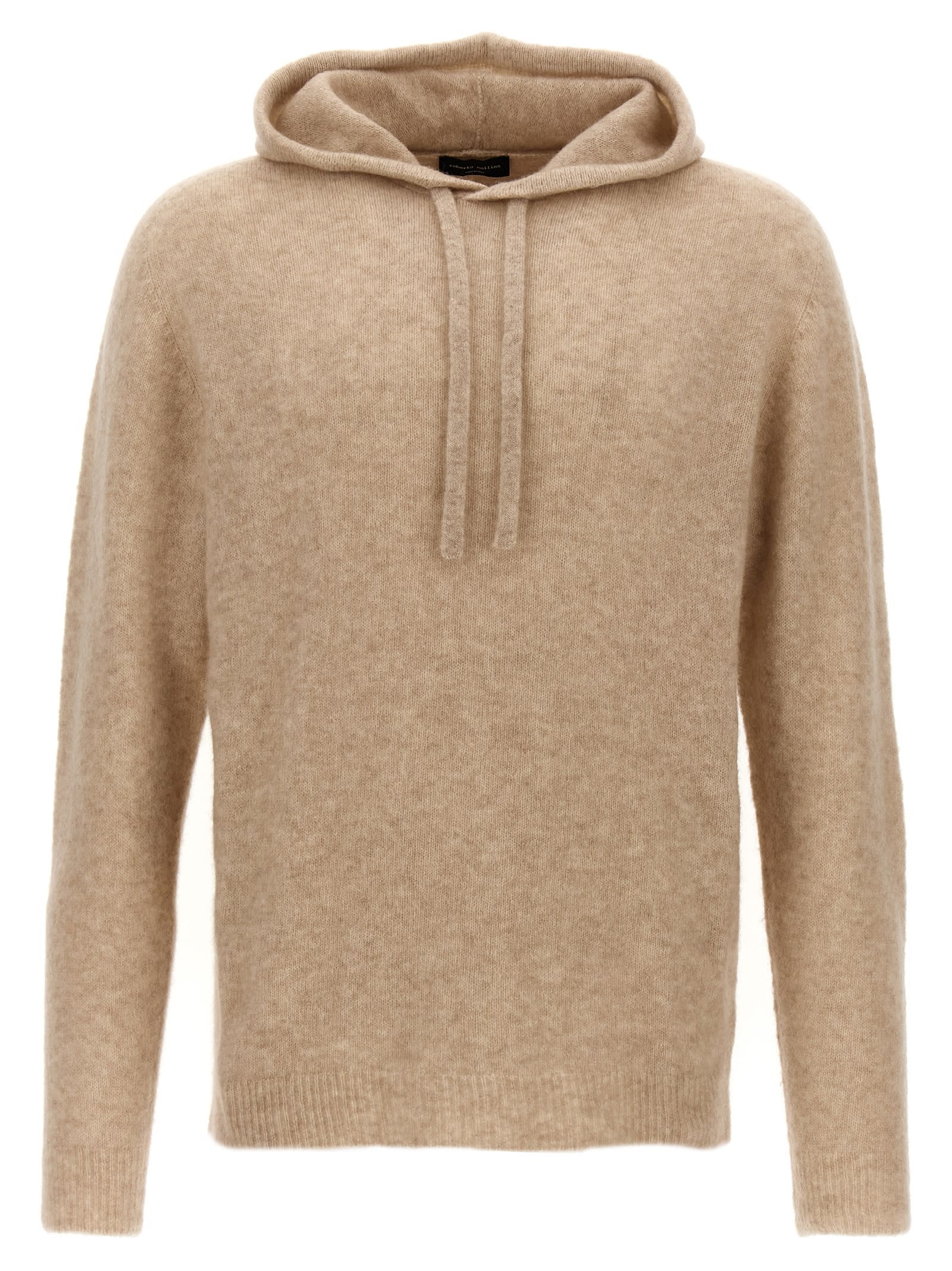 Shop Roberto Collina Hooded Sweater In Beige