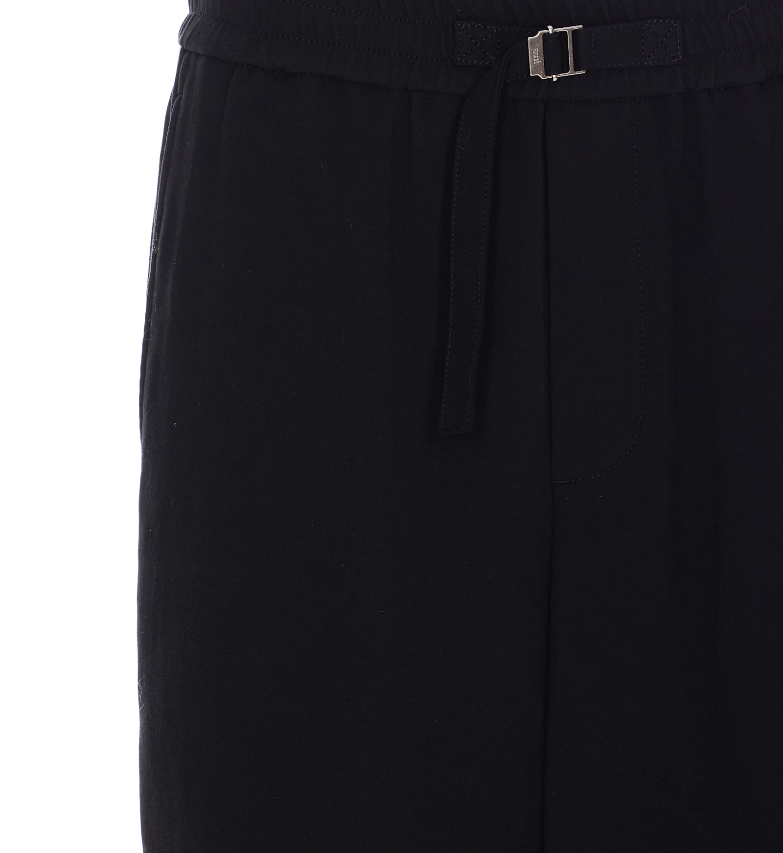 Ami Alexandre Mattiussi Ami Paris Loose Elasticated Large Bermuda In Black