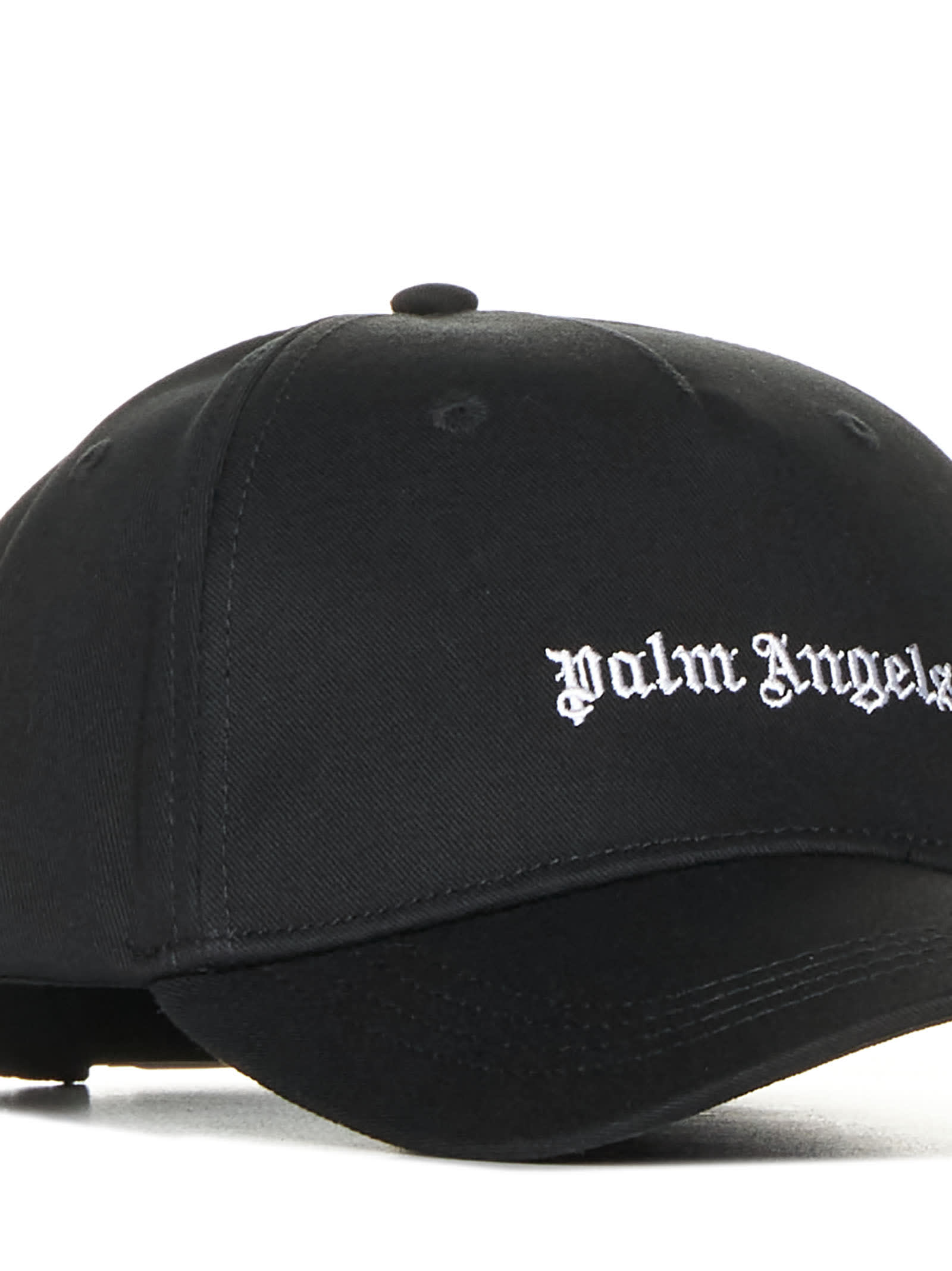 Shop Palm Angels Hat In Black Off White