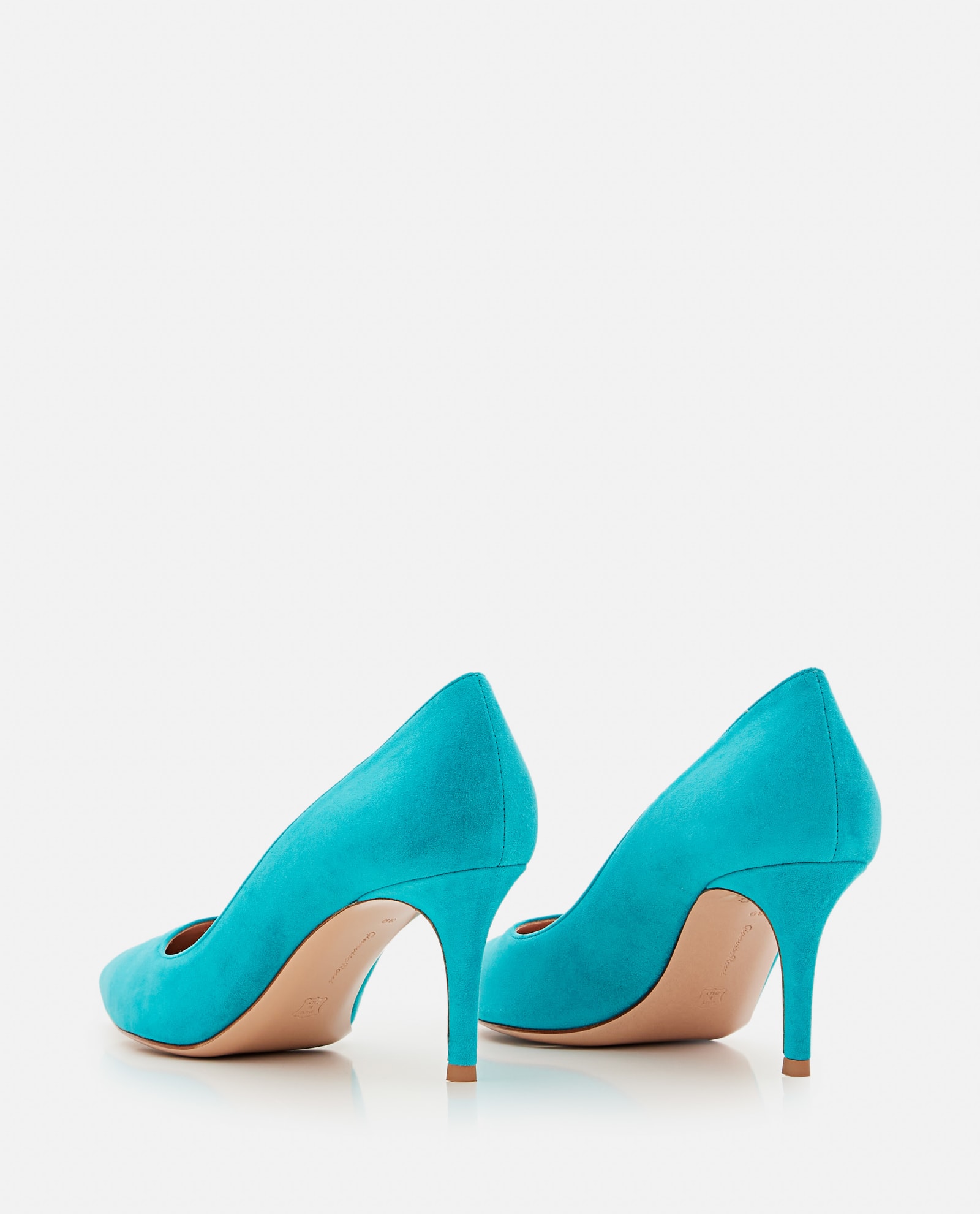 Gianvito Rossi Pointed-toe Slip-on Pumps In Clear Blue