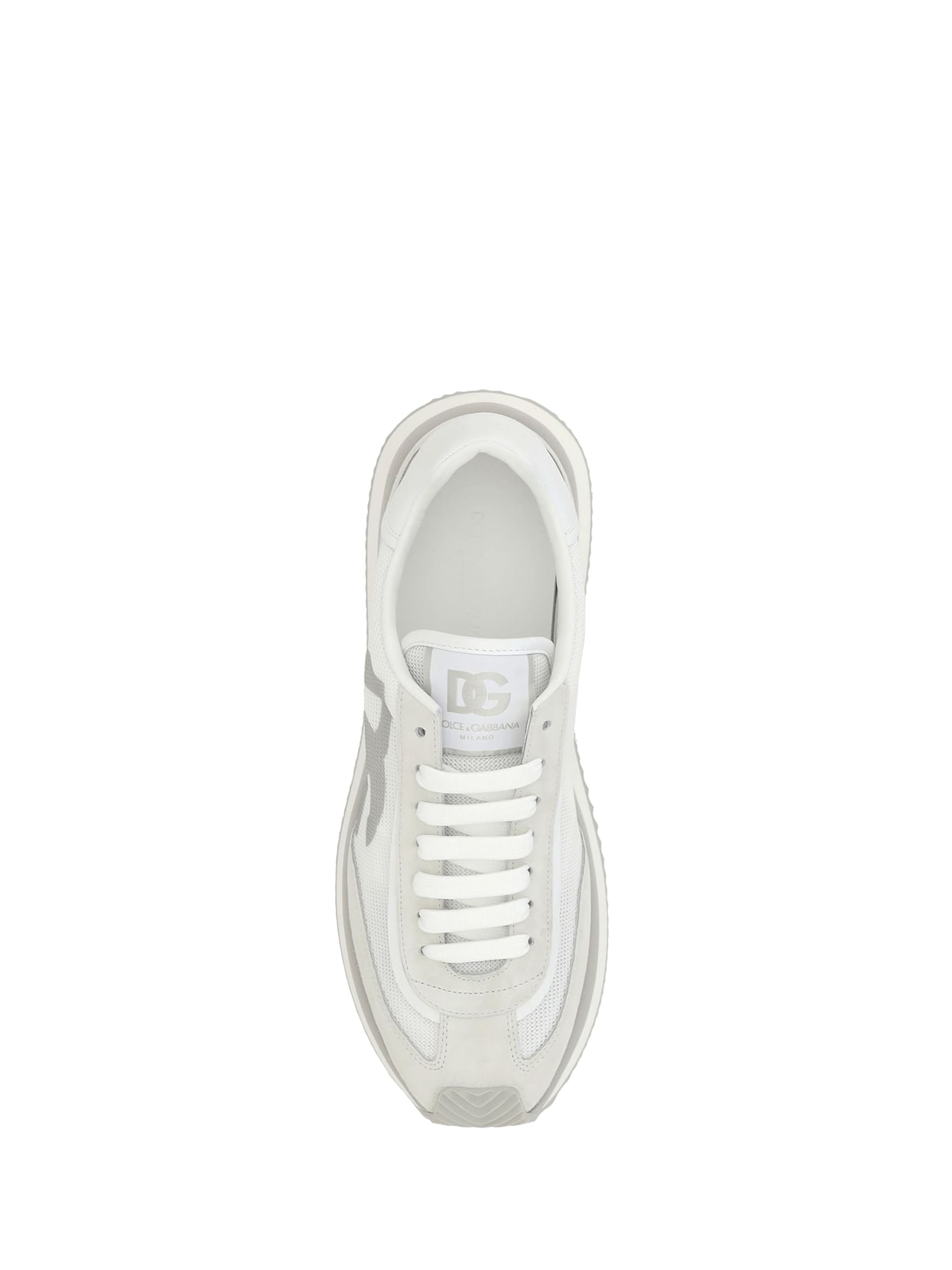 Dolce & Gabbana Portofino Calfskin Sneakers Dg Logo