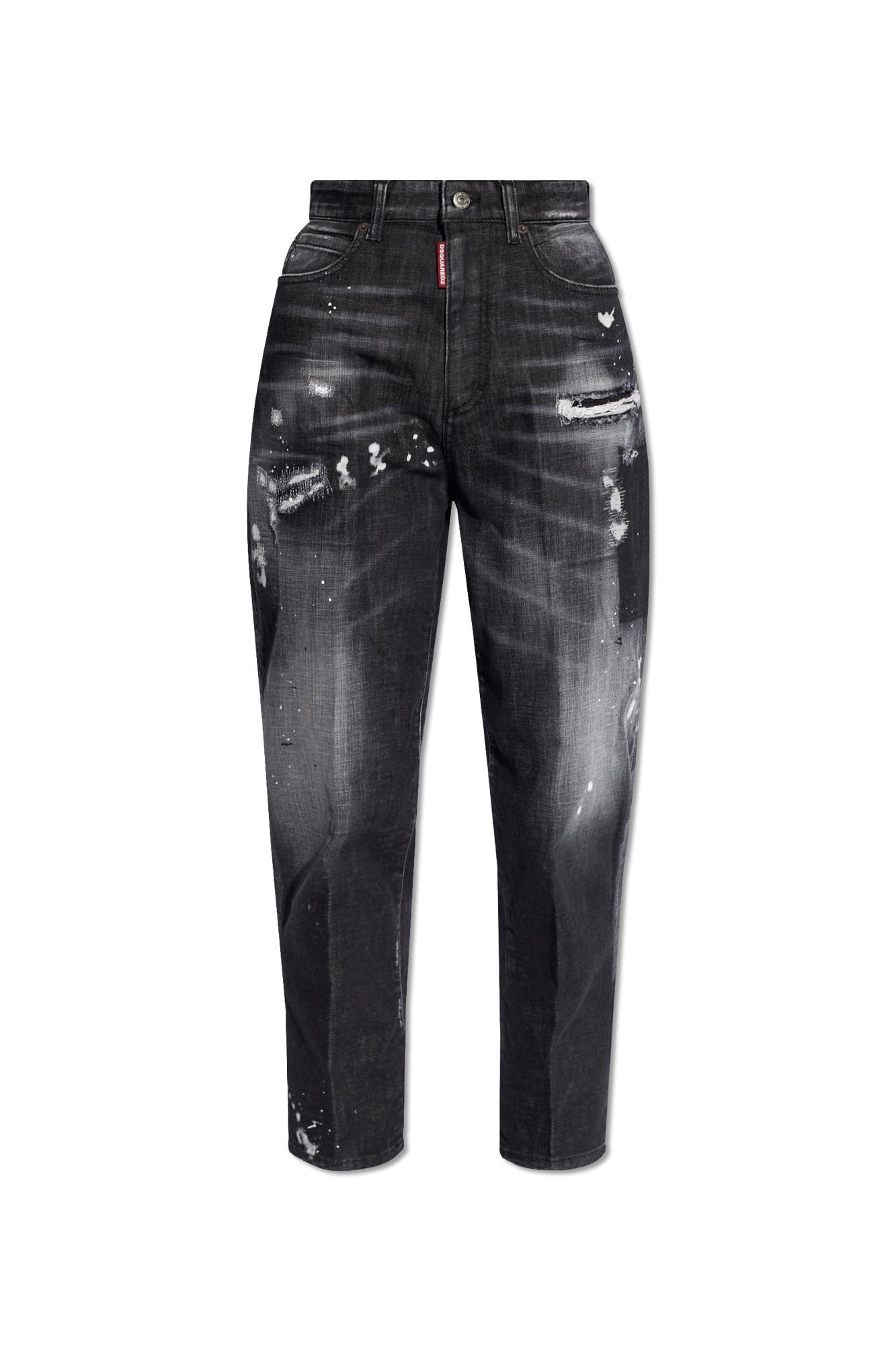 Shop Dsquared2 80s Jeans In Black