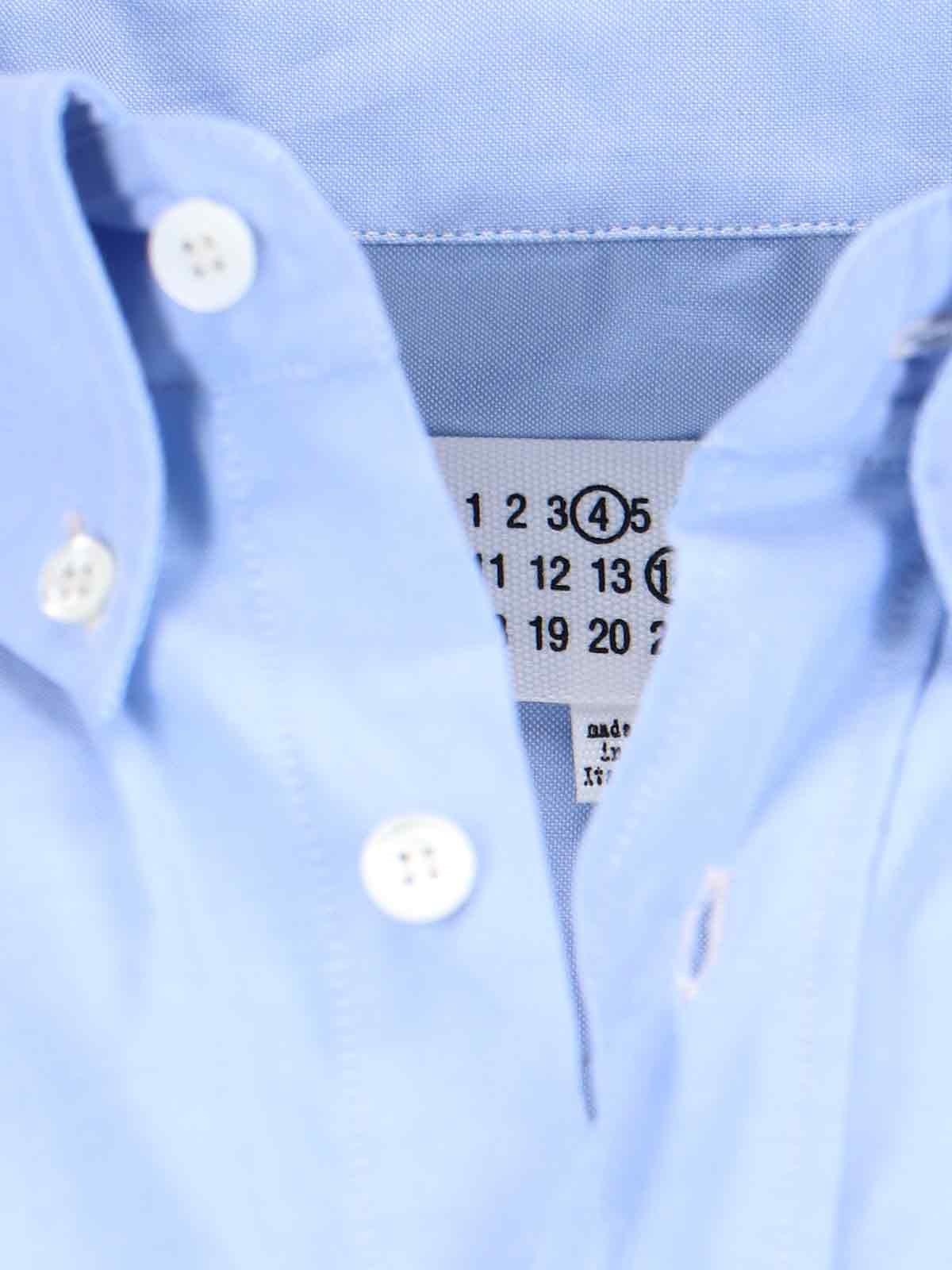 Shop Maison Margiela Oxford Shirt In Clear Blue