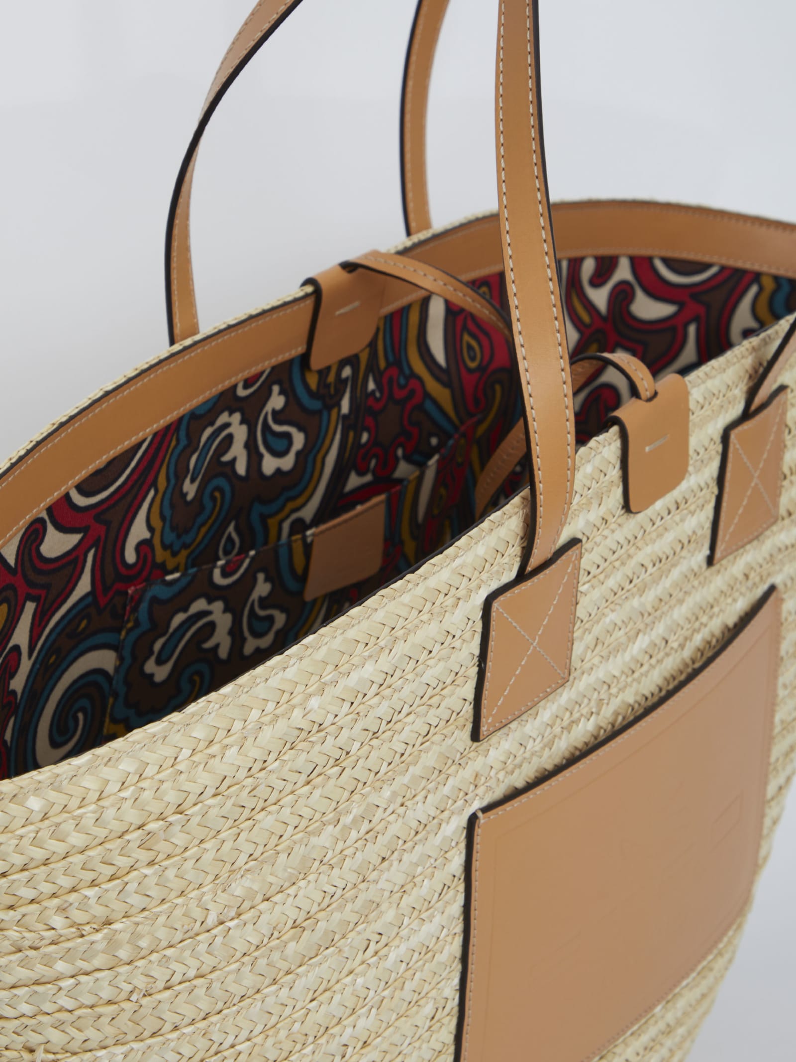 ETRO かごバッグ ベージュ ETRO かごバッグ ベージュ Etro Raffia Tote Bag Etro - Raffia tote