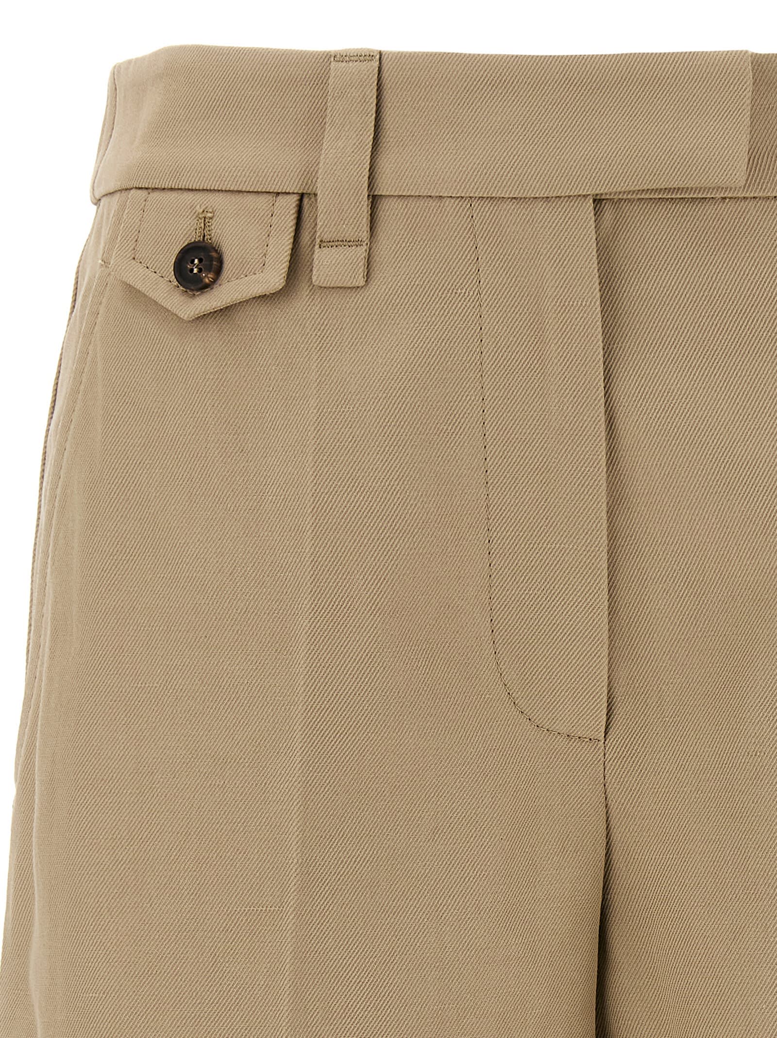 Shop Brunello Cucinelli Turn-up Bermuda Shorts In Beige