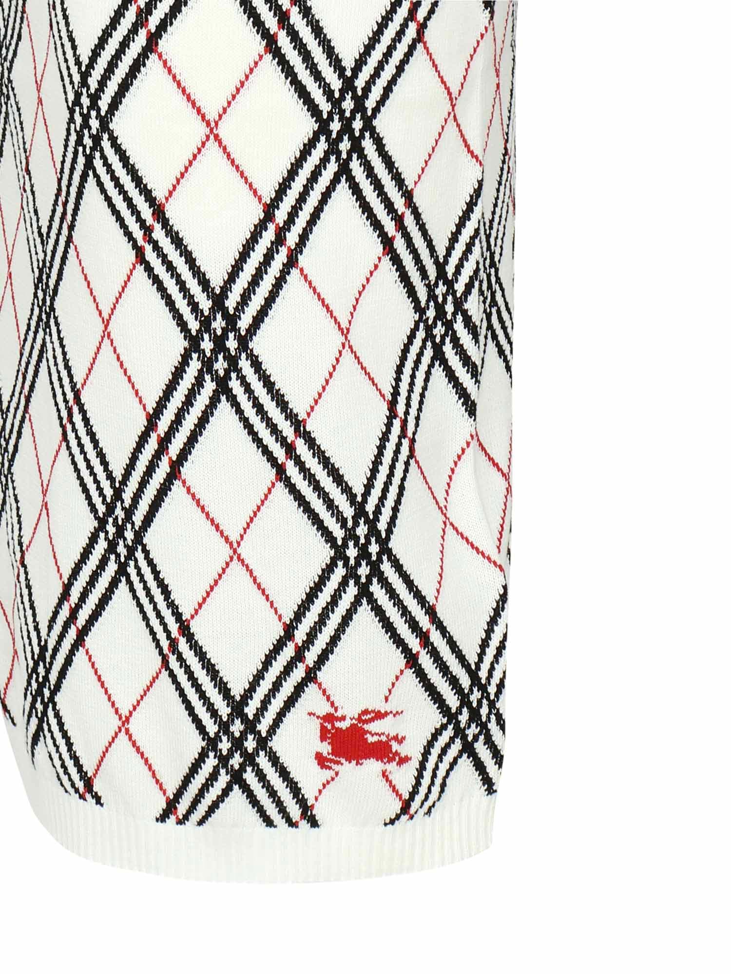 Burberry Midirock Argyle Aus Baumwolle In White