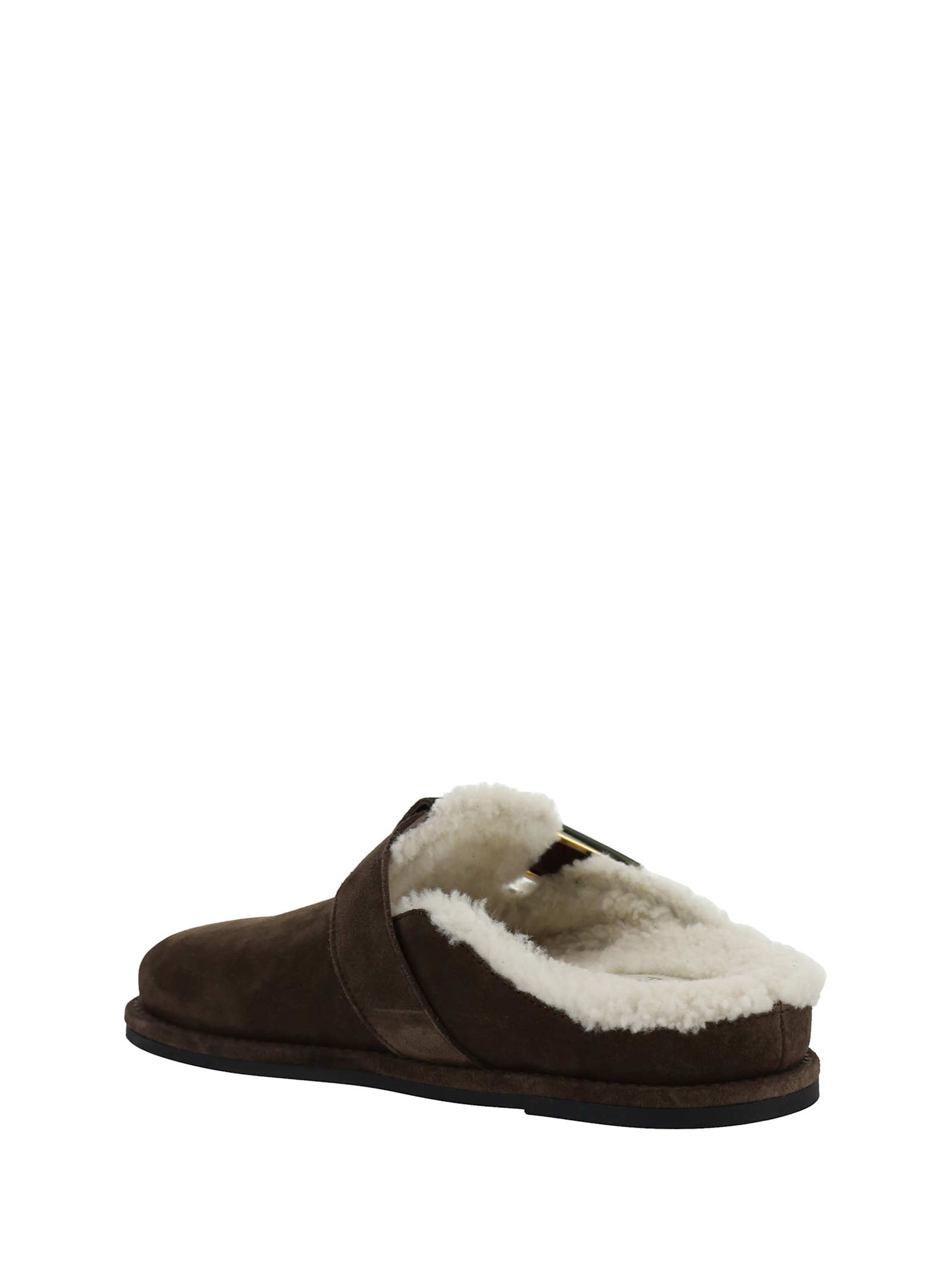 Shop Fendi Mules In Mogano+latte