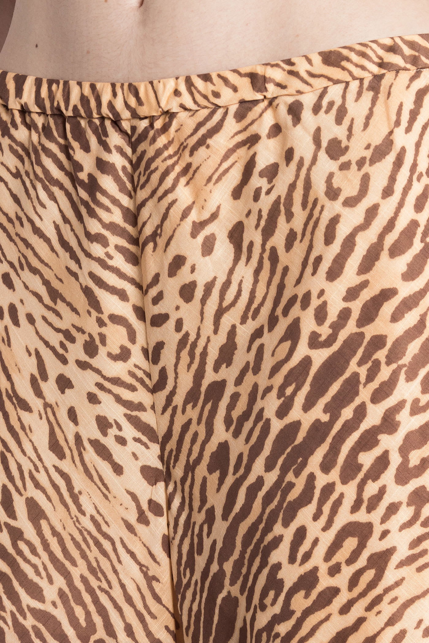 Zimmermann Cascadian Animal Print Wide-leg Pant In Brown