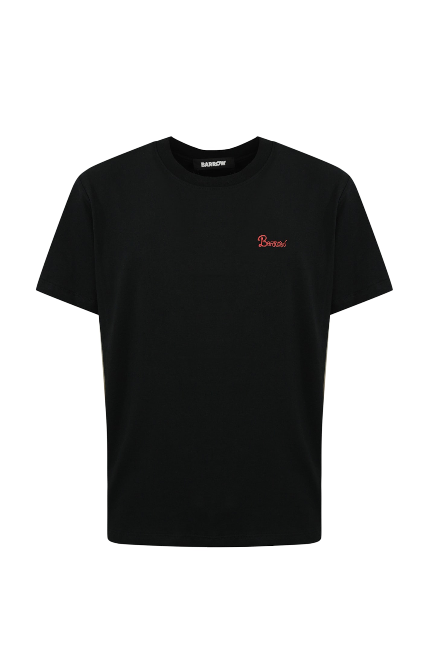 Cotton T-shirt With Cream Print