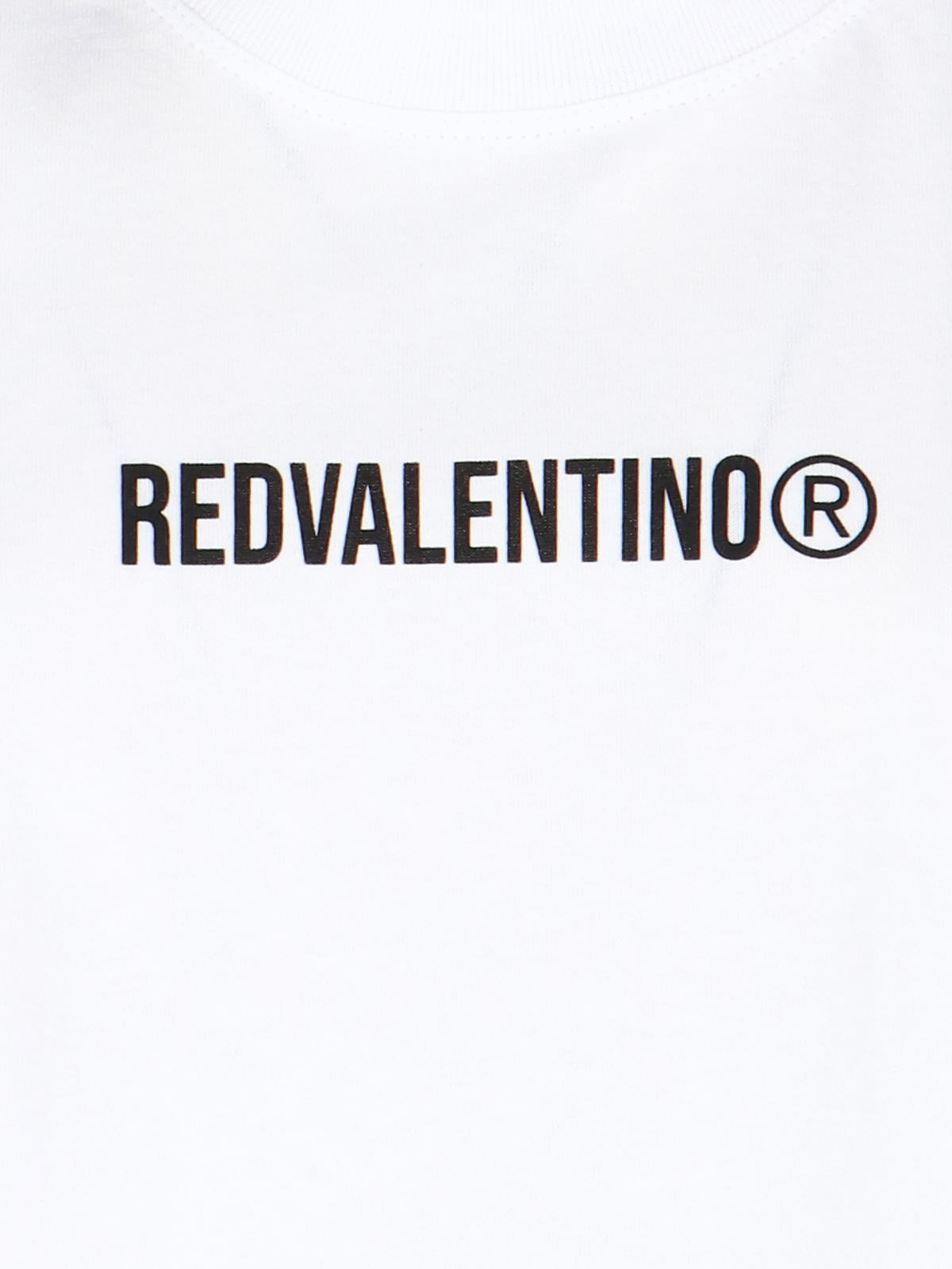 Red Valentino Back Bow T-shirt In Bianco