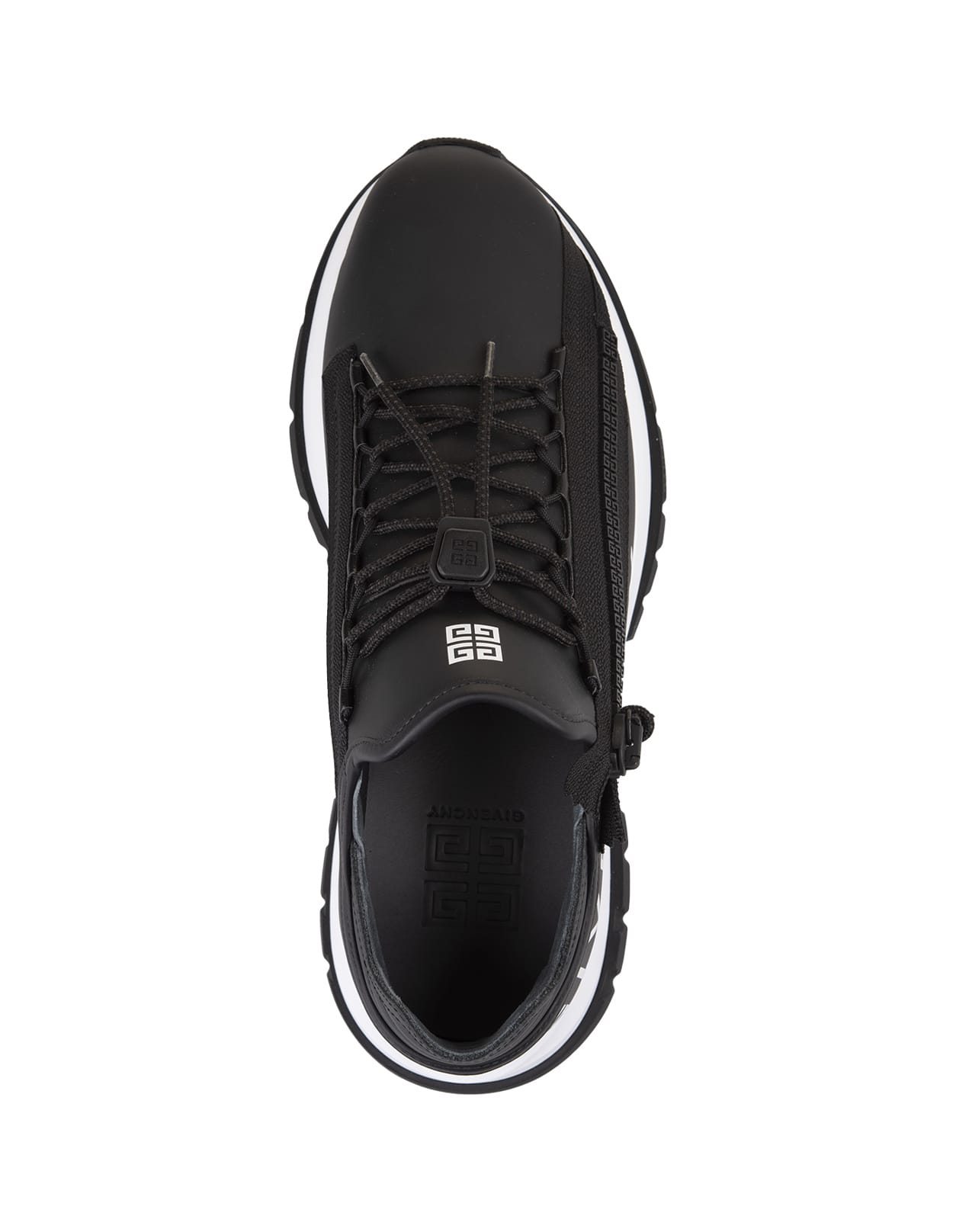 Shop Givenchy Specter Running Sneakers In Black Leather With Zip