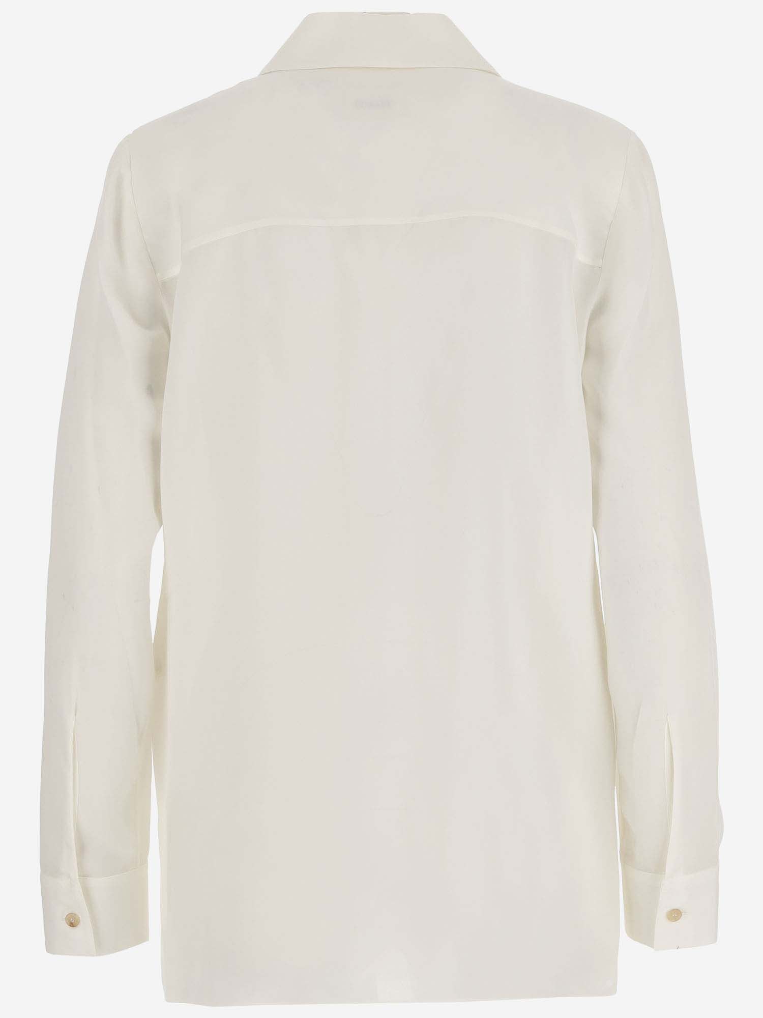 Shop Khaite Silk Luka Shirt In White