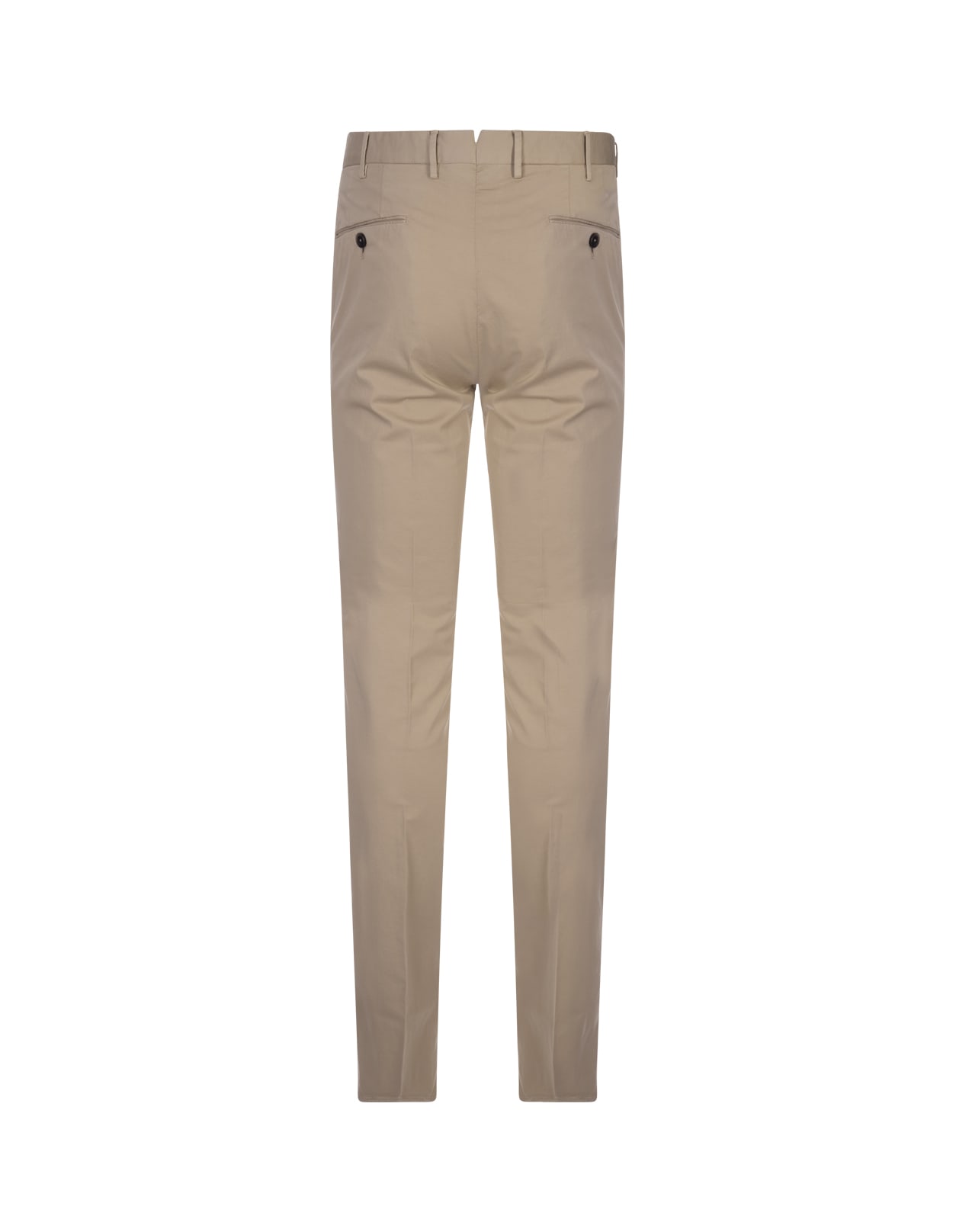 Shop Pt01 Beige Stretch Cotton Classic Trousers In Brown
