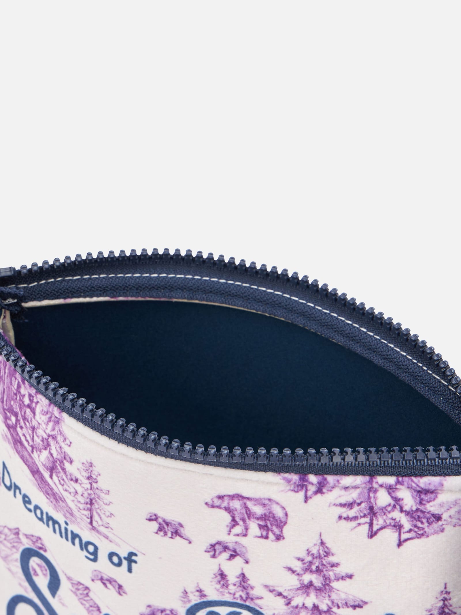 MC2 SAINT BARTH ALINE WOOLY POCHETTE WITH WINTER TOILE DE JOUY PRINT