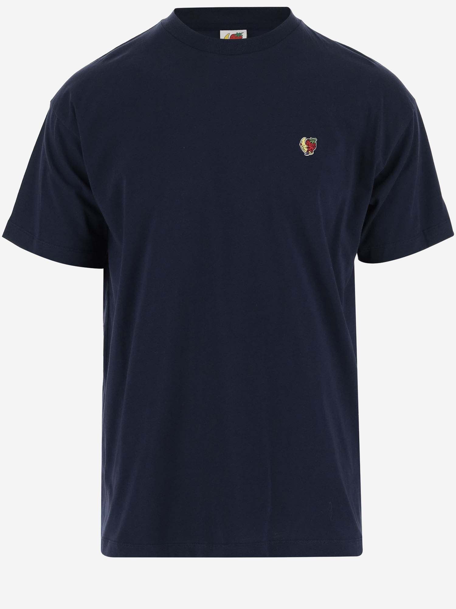 Shop Sky High Farm Cotton T-shirt With Logo In Blue