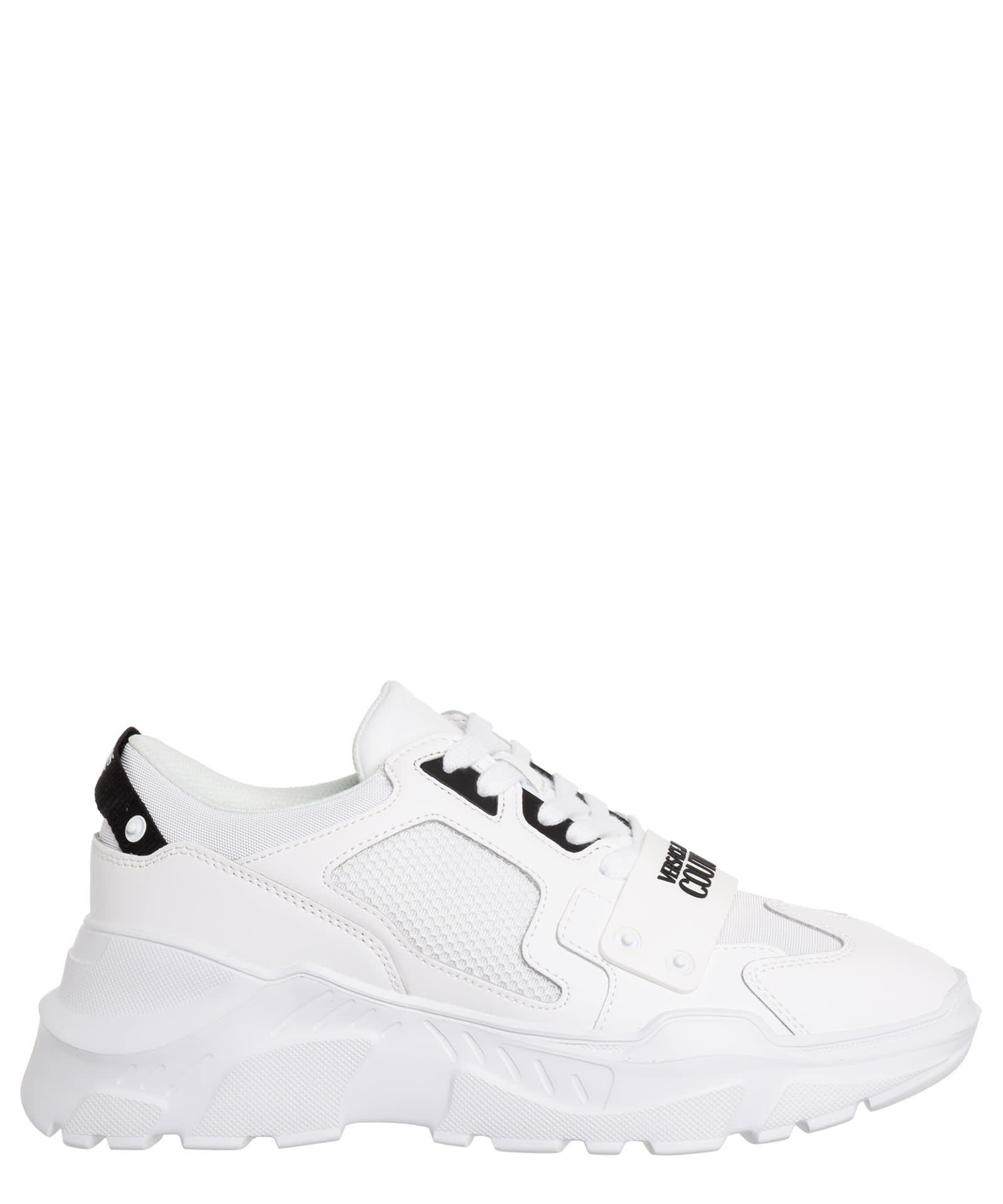 VERSACE JEANS COUTURE SPEEDTRACK LOGO LEATHER SNEAKERS