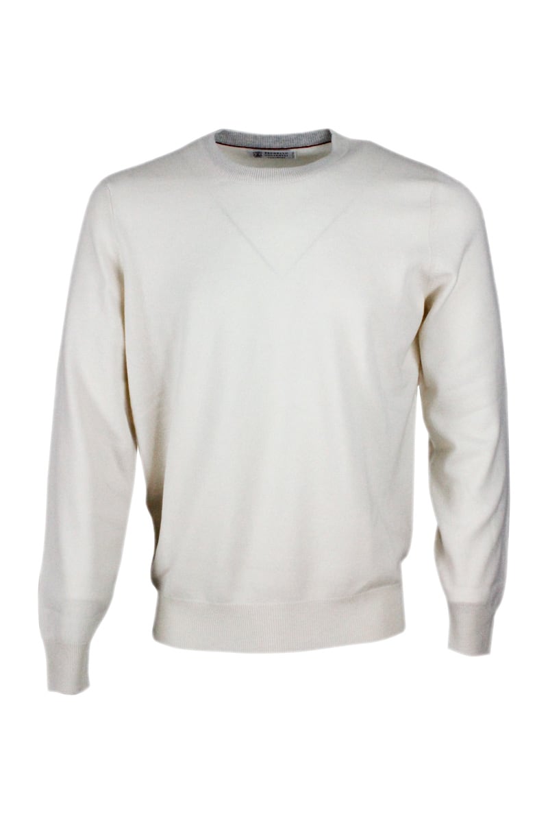 Shop Brunello Cucinelli Sweater In Cream