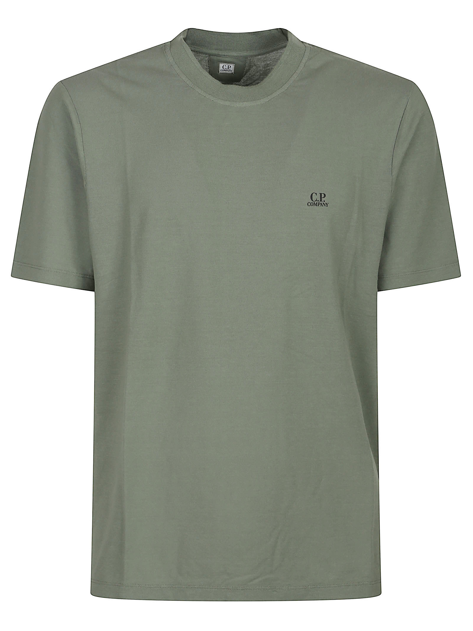 C.p. Company Logo-detail Cotton T-shirt In Green