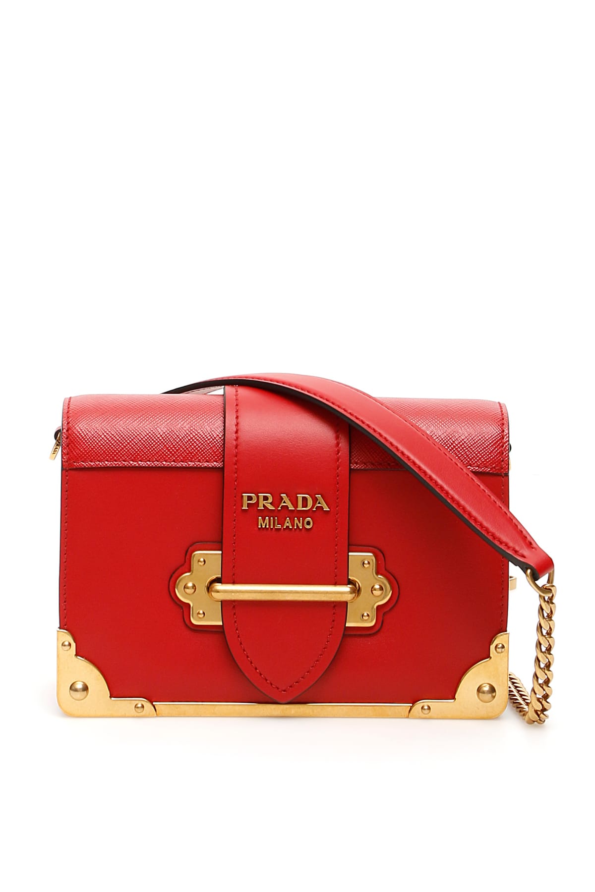 Prada Cahier Bag In Fuoco red ModeSens