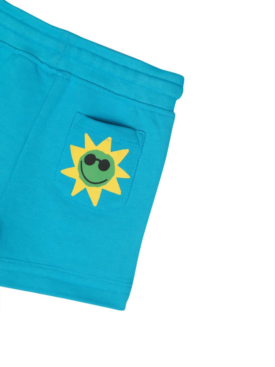 Stella Mccartney Jersey Shorts In Baby Blue