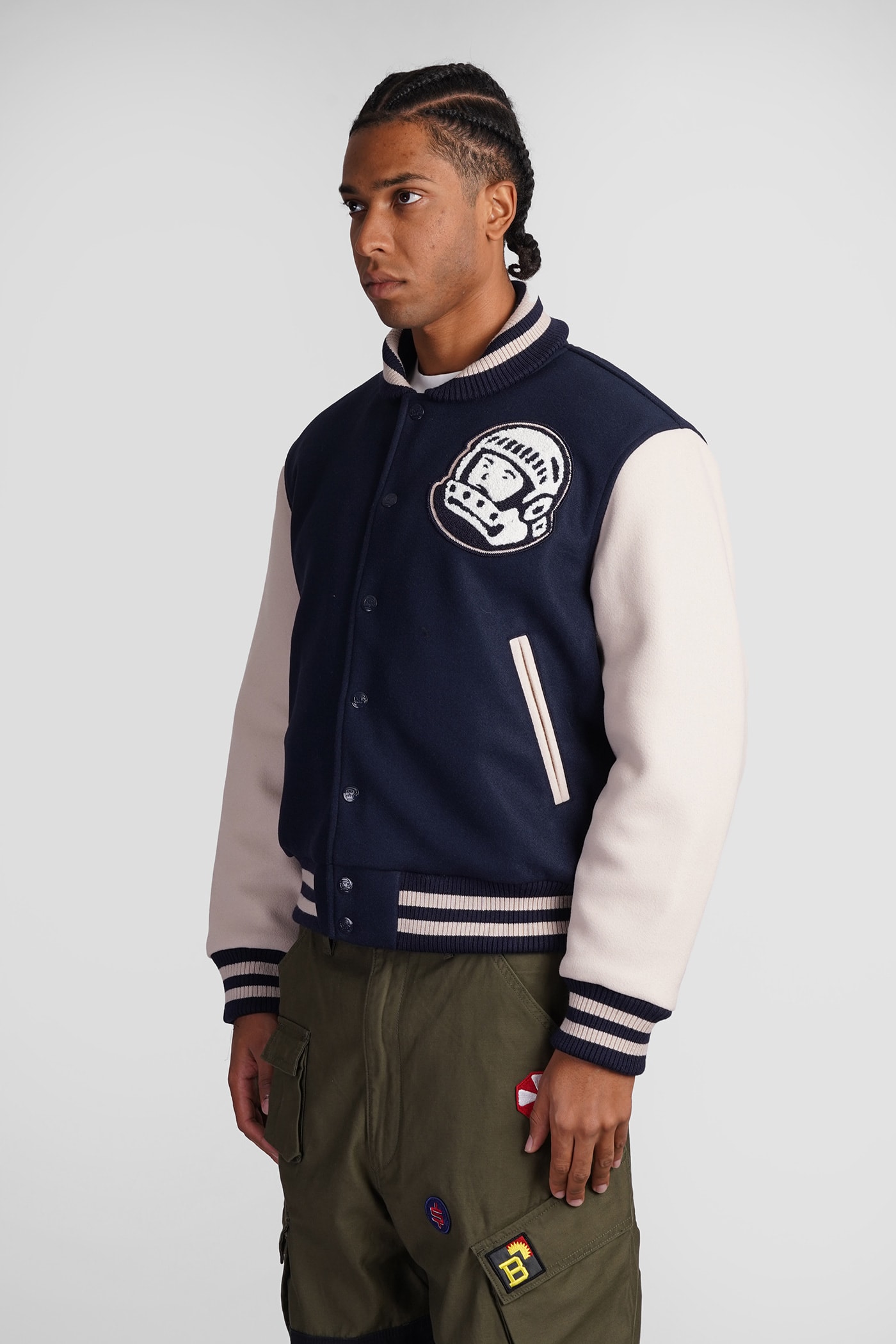 Shop Billionaire Boys Club Bomber In Blue Polyester