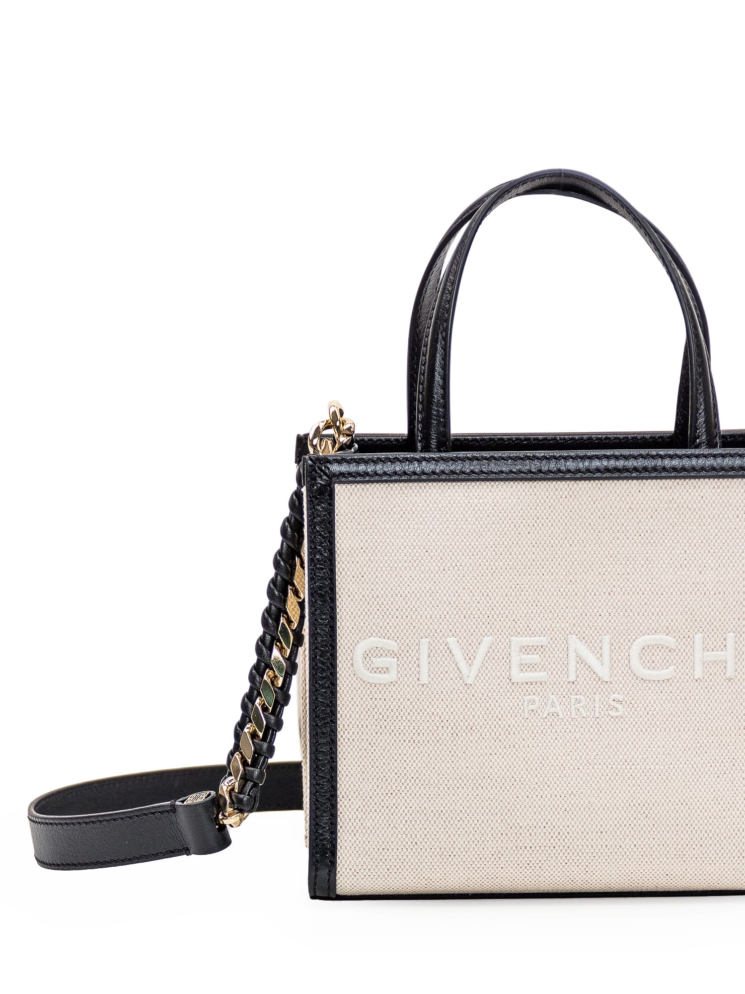 Shop Givenchy G-tote Mini Bag In Natural Beige