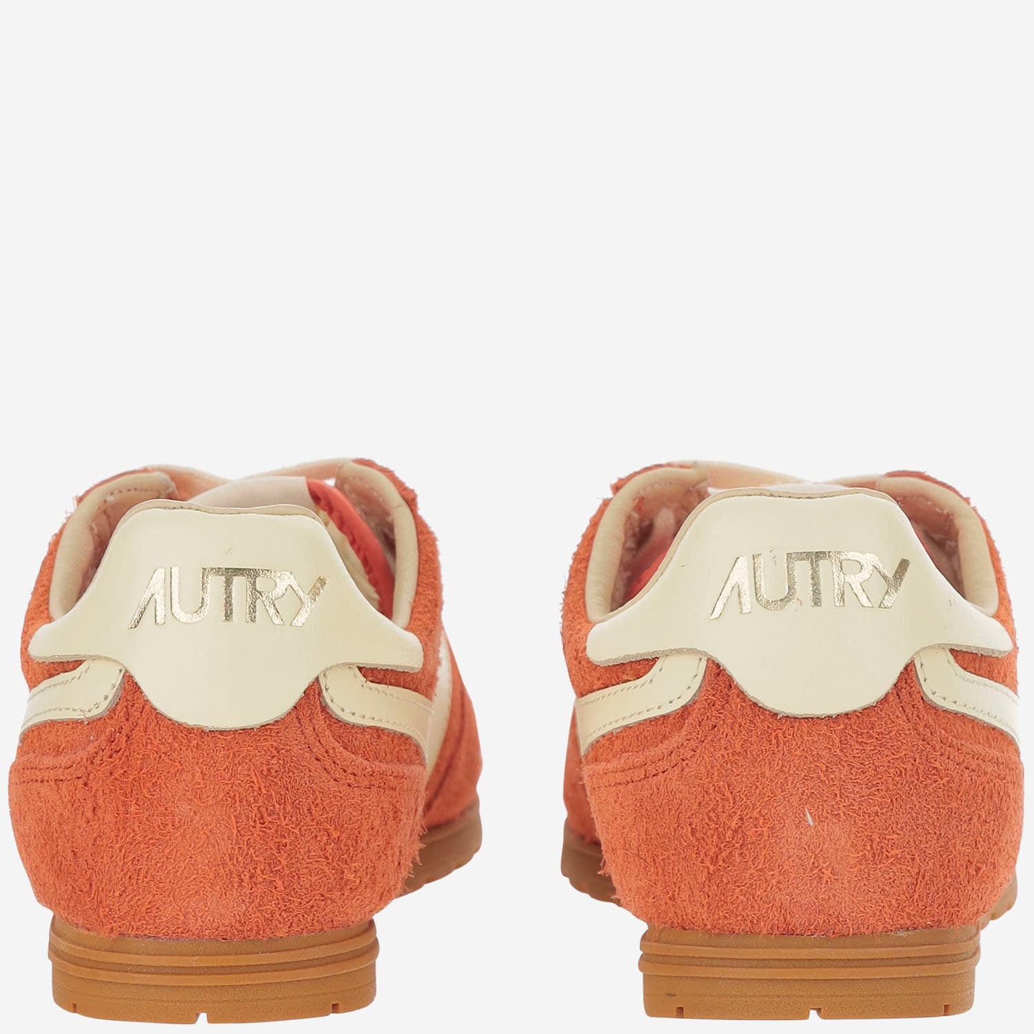 Autry Windspin Low Red Sneaker With Logo On The Side And On The Heel In Suede Man In Orange