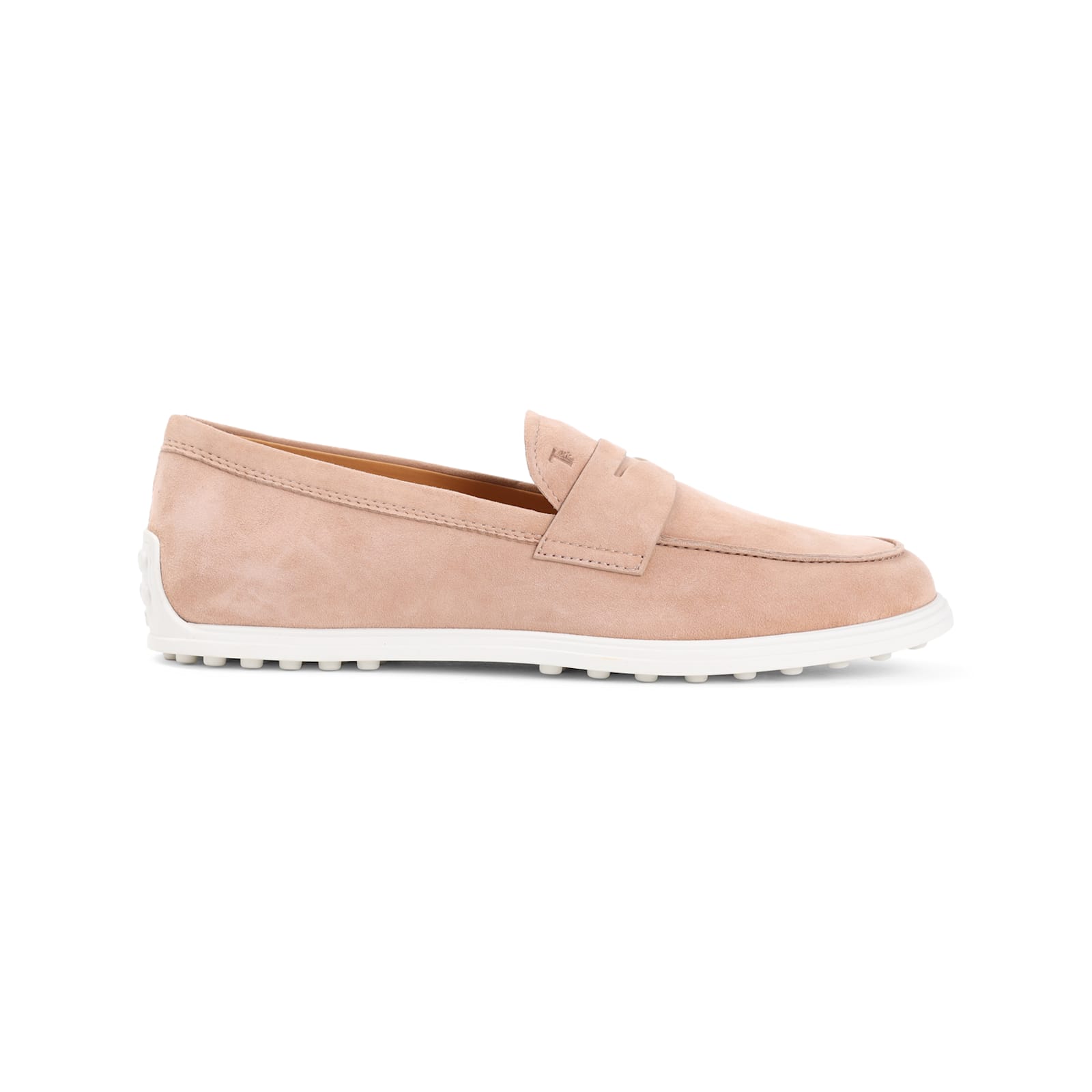 Tod's Suede Leather Loafers In Beige Rosato