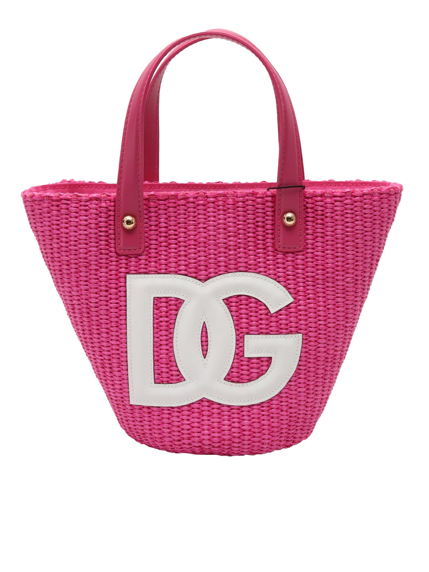 Dolce & Gabbana Logo Straw Bag