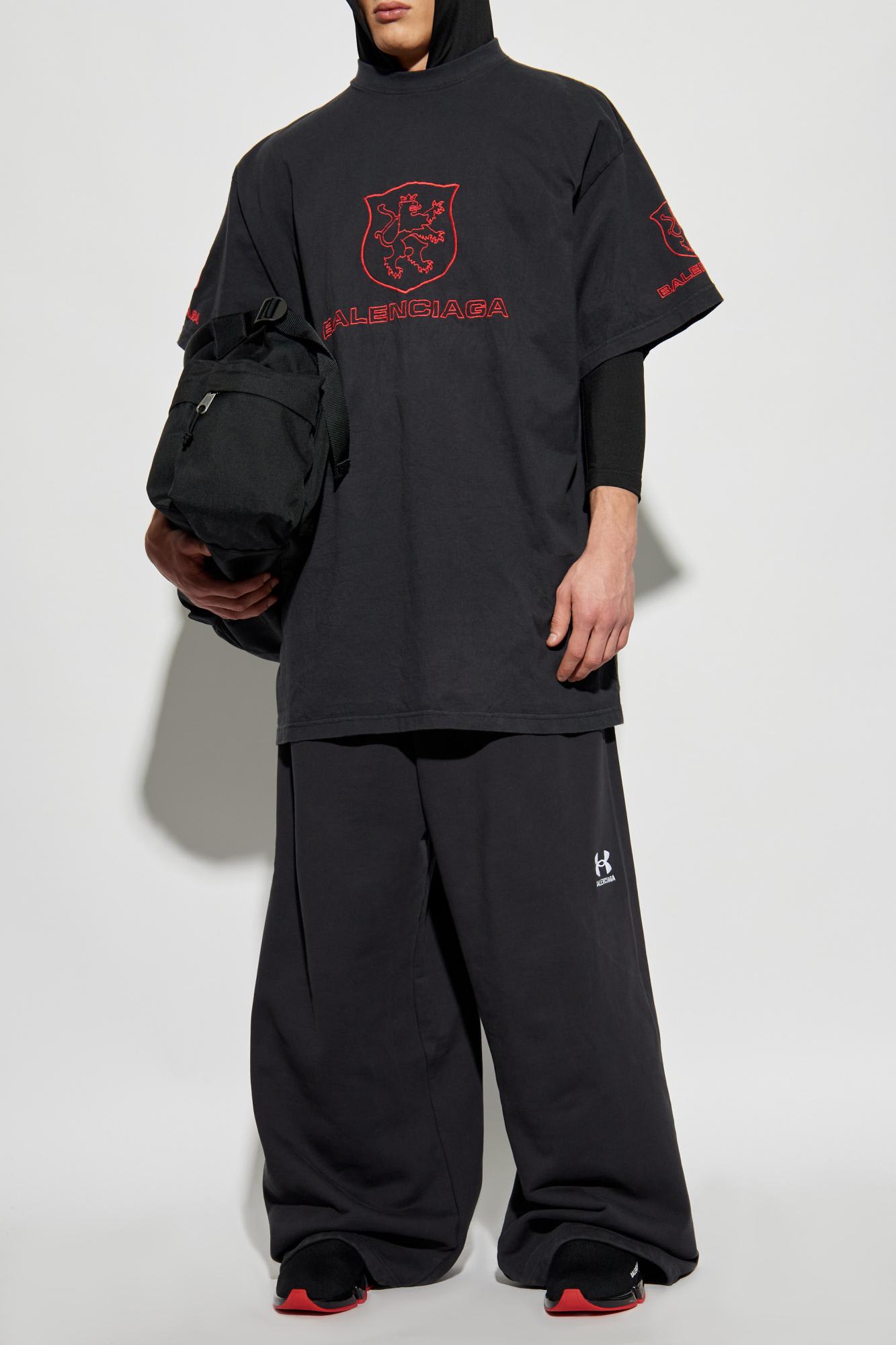 Balenciaga Crew Neck Short Sleeves In Black