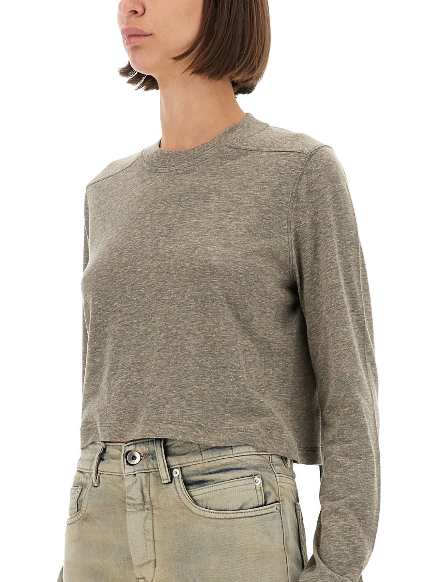 Drkshdw T-shirt Ls Cropped Small Level T In Gray
