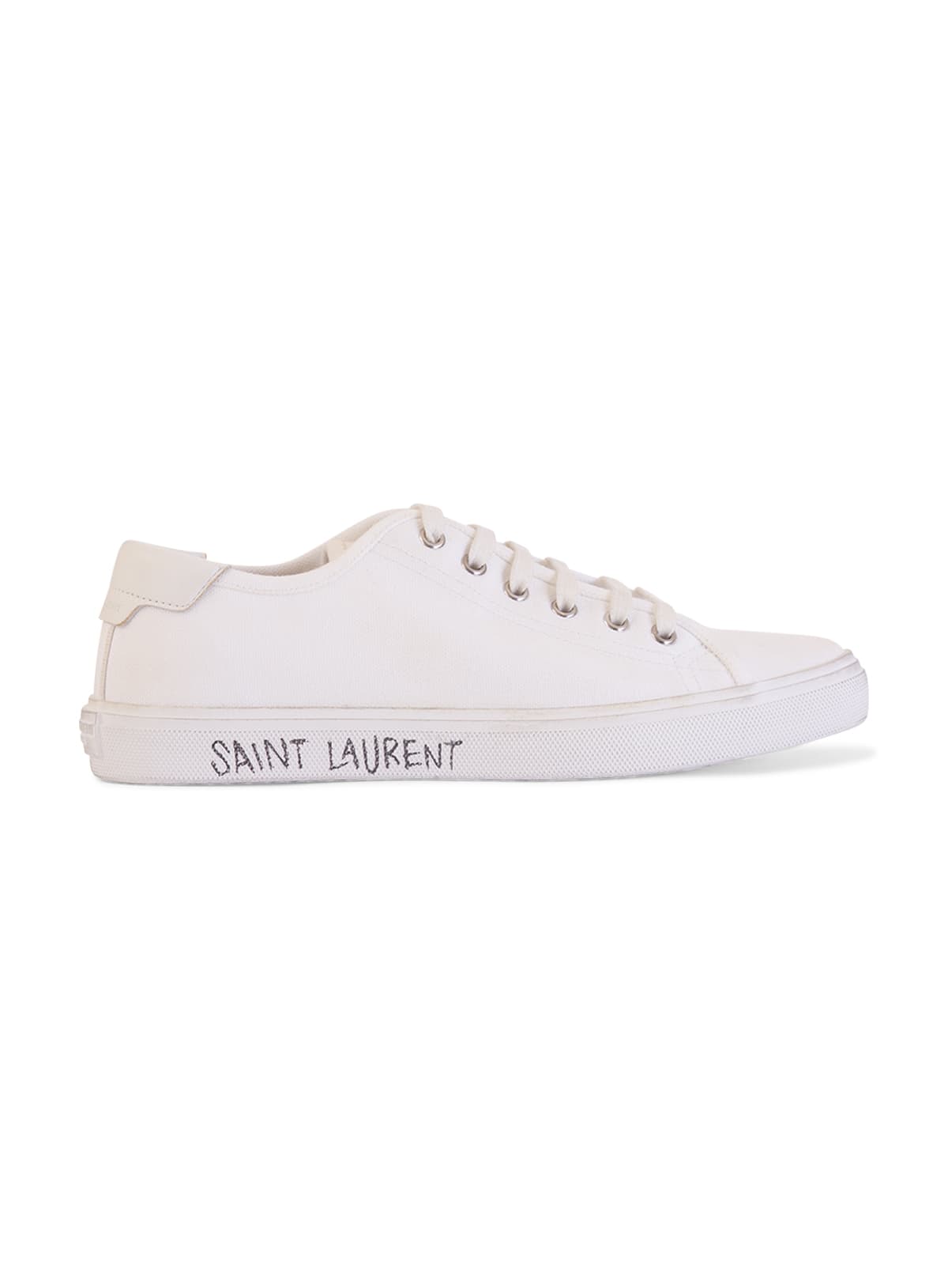 Saint Laurent Malibu Sneakers In Canvas And Leather
