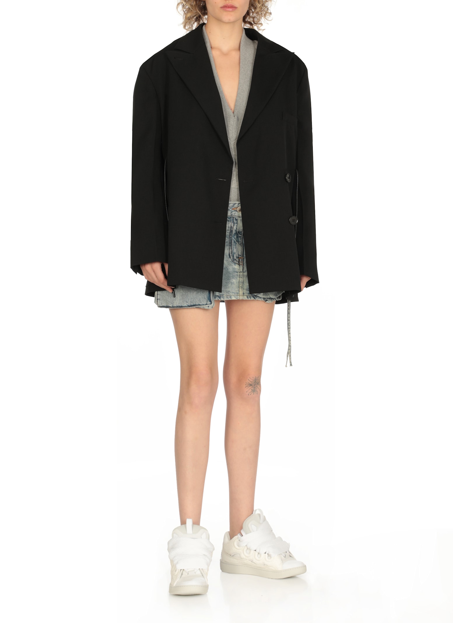 Lanvin Oversize-laces Low-top Sneakers In White