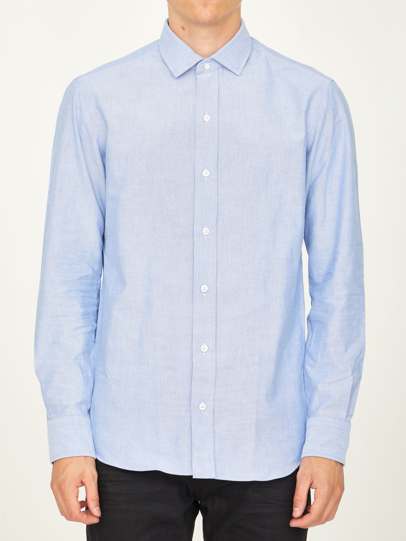 Salvatore Piccolo Light-blue Cotton Shirt