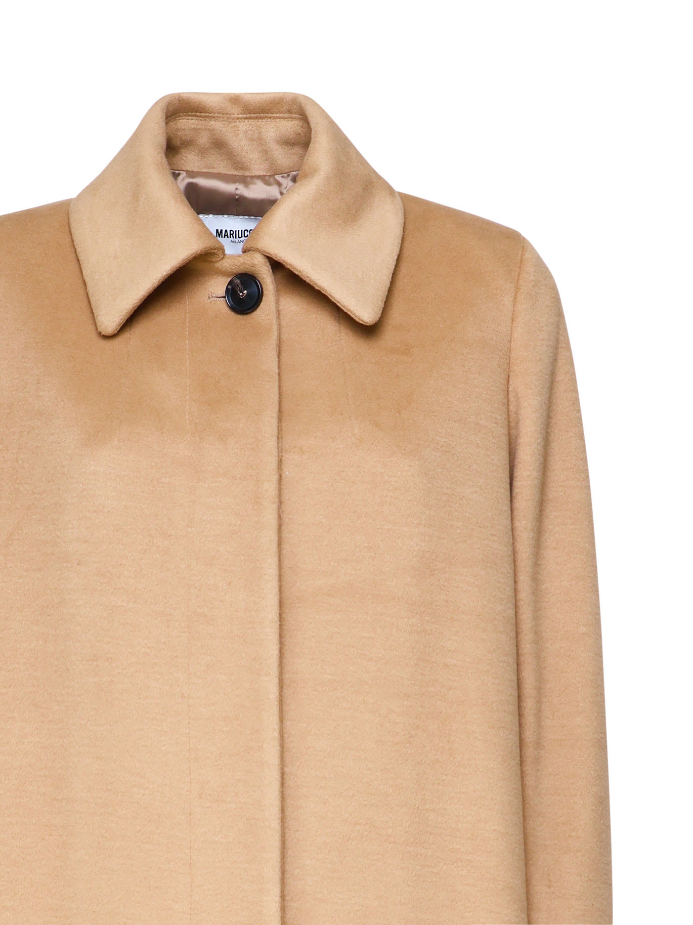 Mariuccia Milano Virgin Wool Blend Coat In Brown