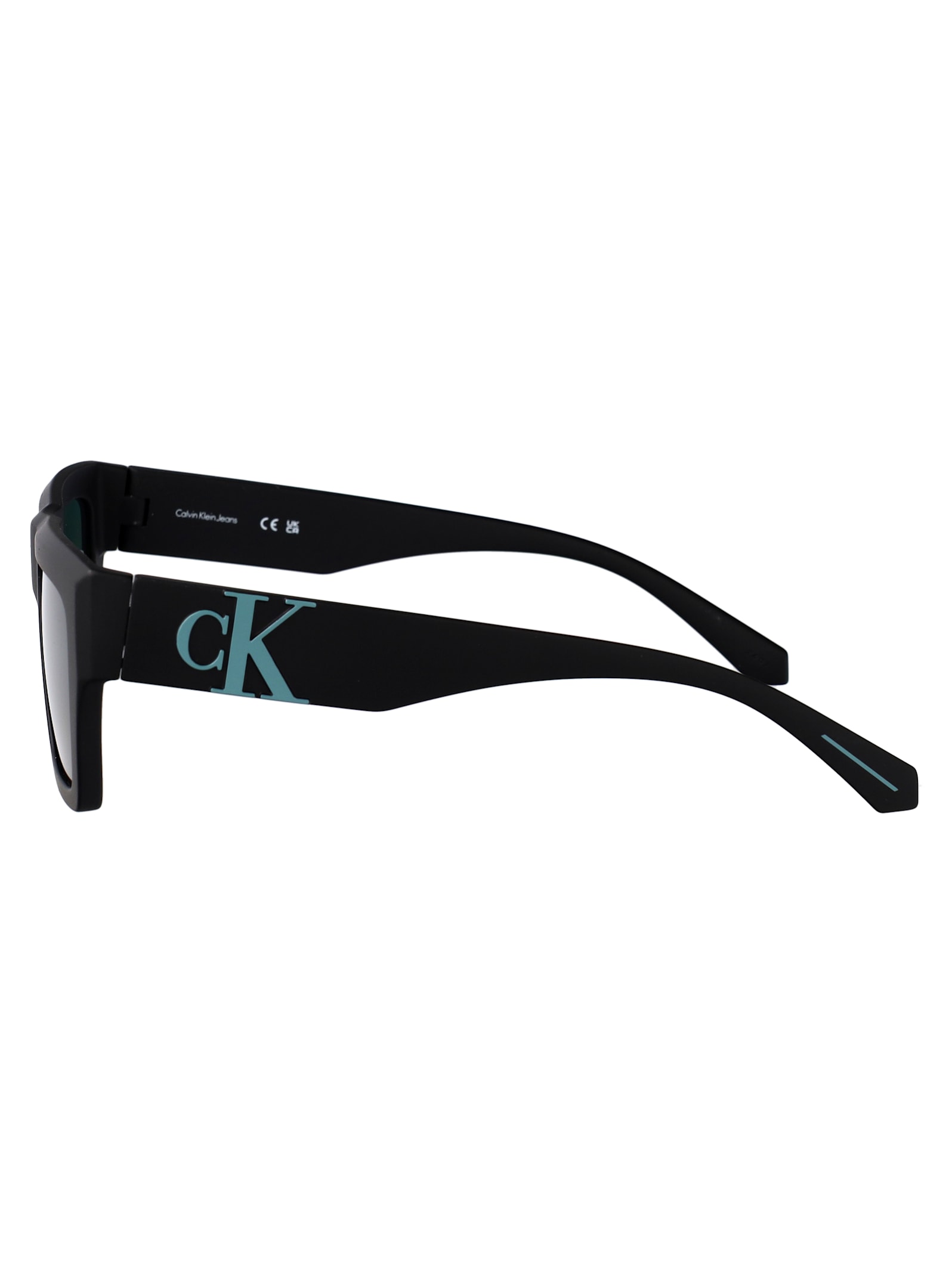 Calvin Klein Jeans Est.1978 Calvin Klein Jeans Matte Black Metal Sunglasses In Black