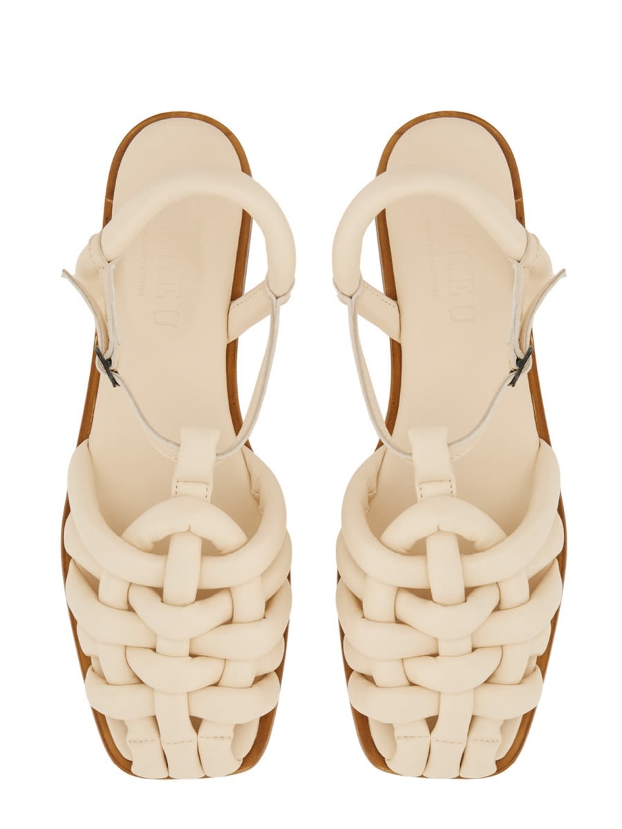 Hereu 10mm Cabersa Leather Sandals In Ivory