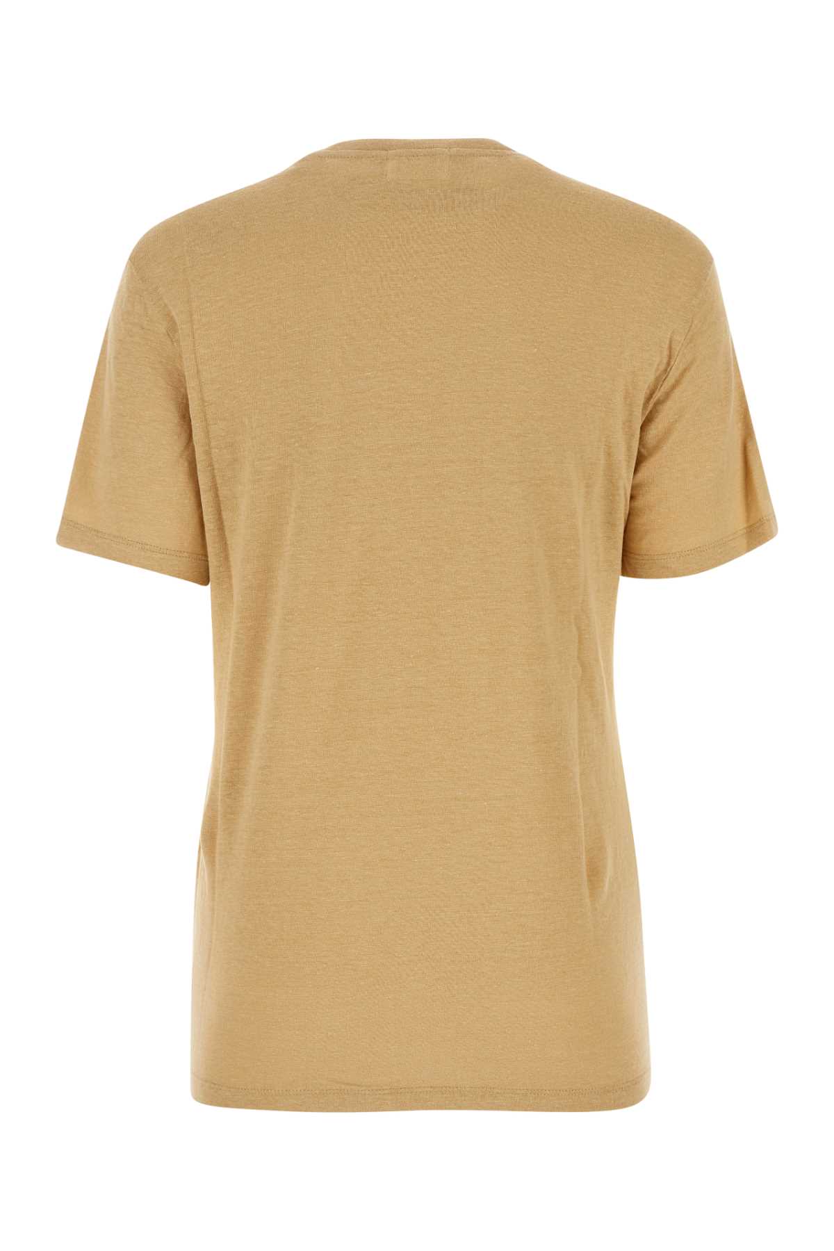Marant Etoile Mustard Linen Zewel T-shirt In Saharalightgold