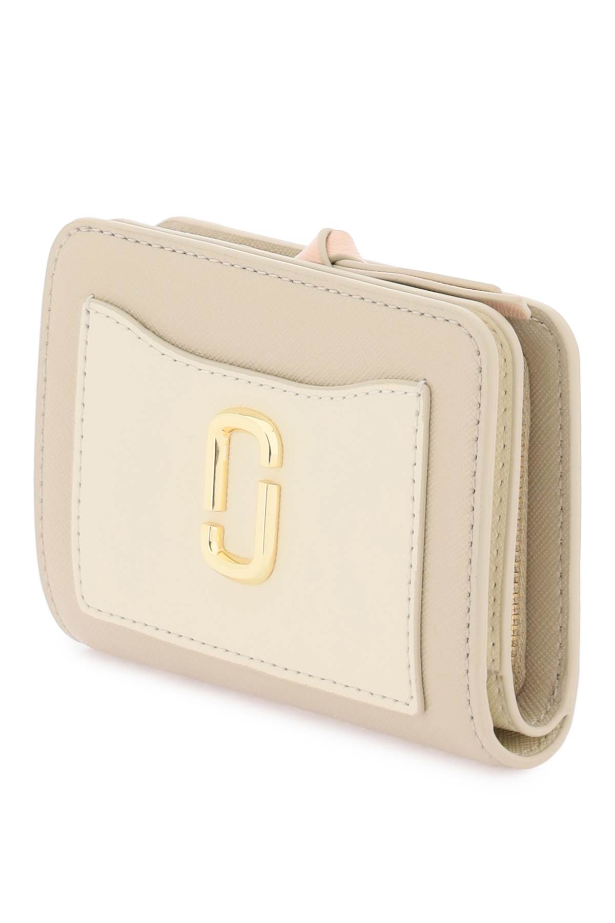 Marc Jacobs Compact Wallet The Utility Snapshot Mini Accessories In Khaki Multi (beige)