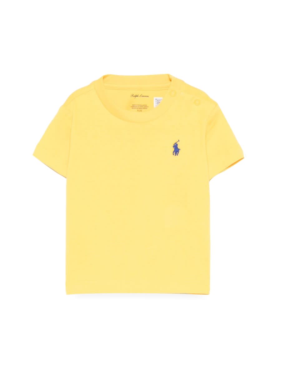 Polo Ralph Lauren Polo Pony-embroidered T-shirt In Yellow