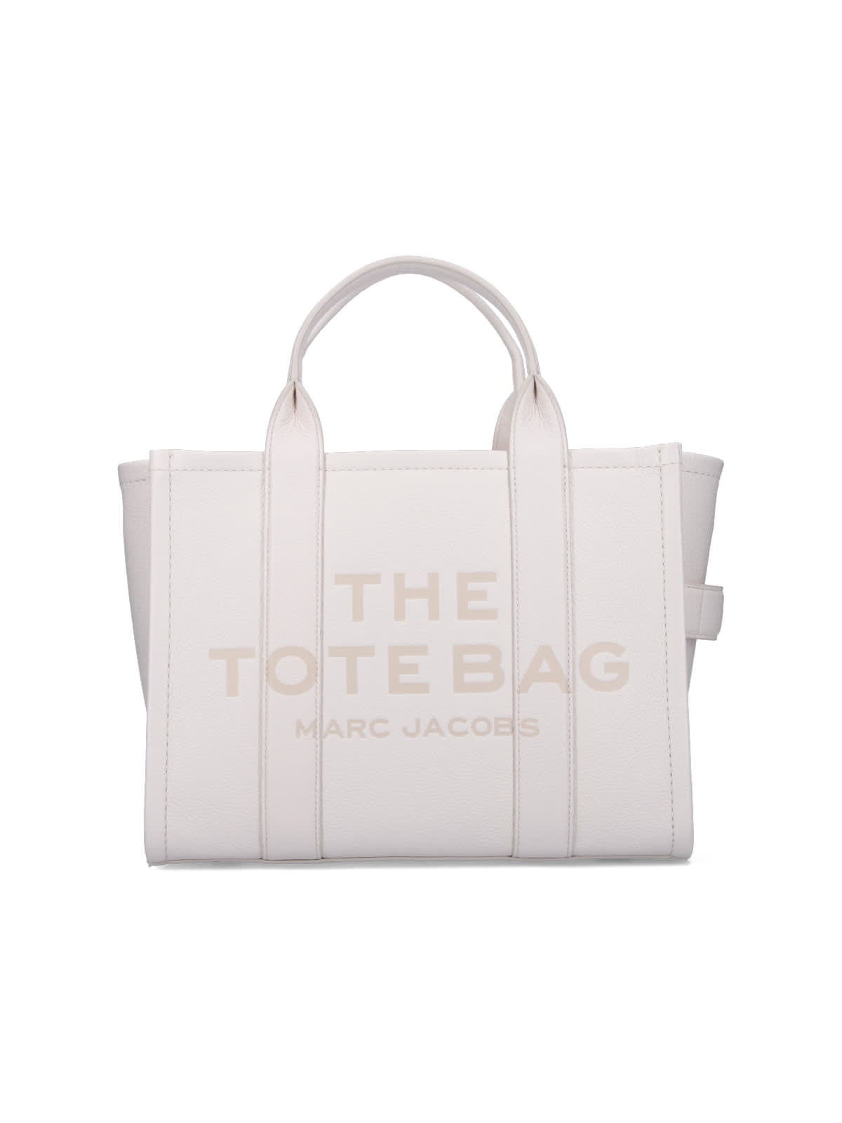 Shop Marc Jacobs The Medium Tote Bag In Cotton/silver