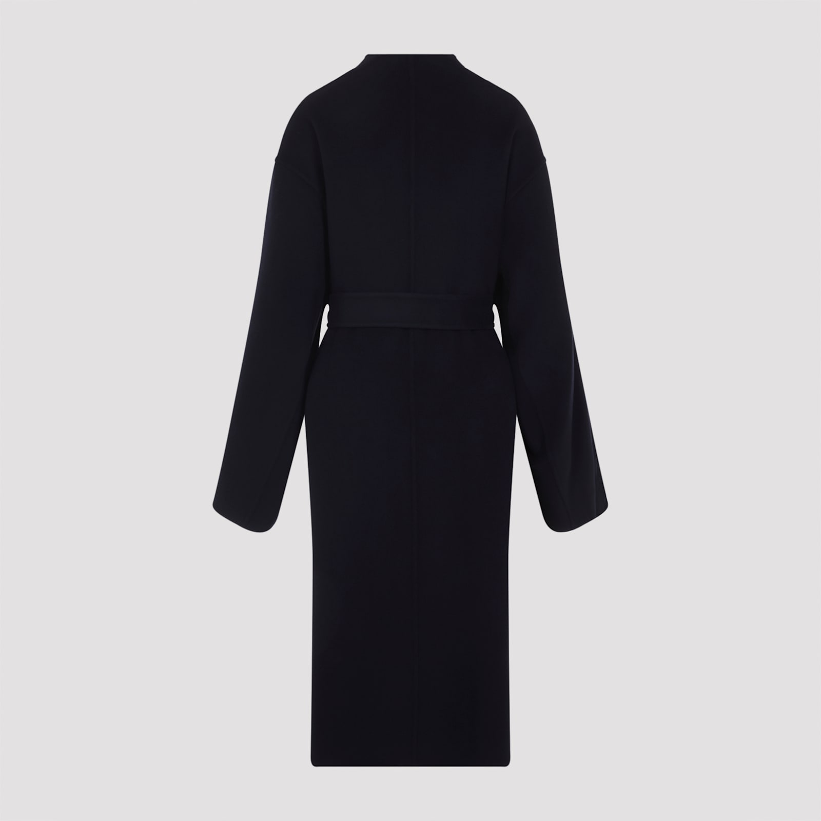 Carven Wool Wrap Coat In Blue