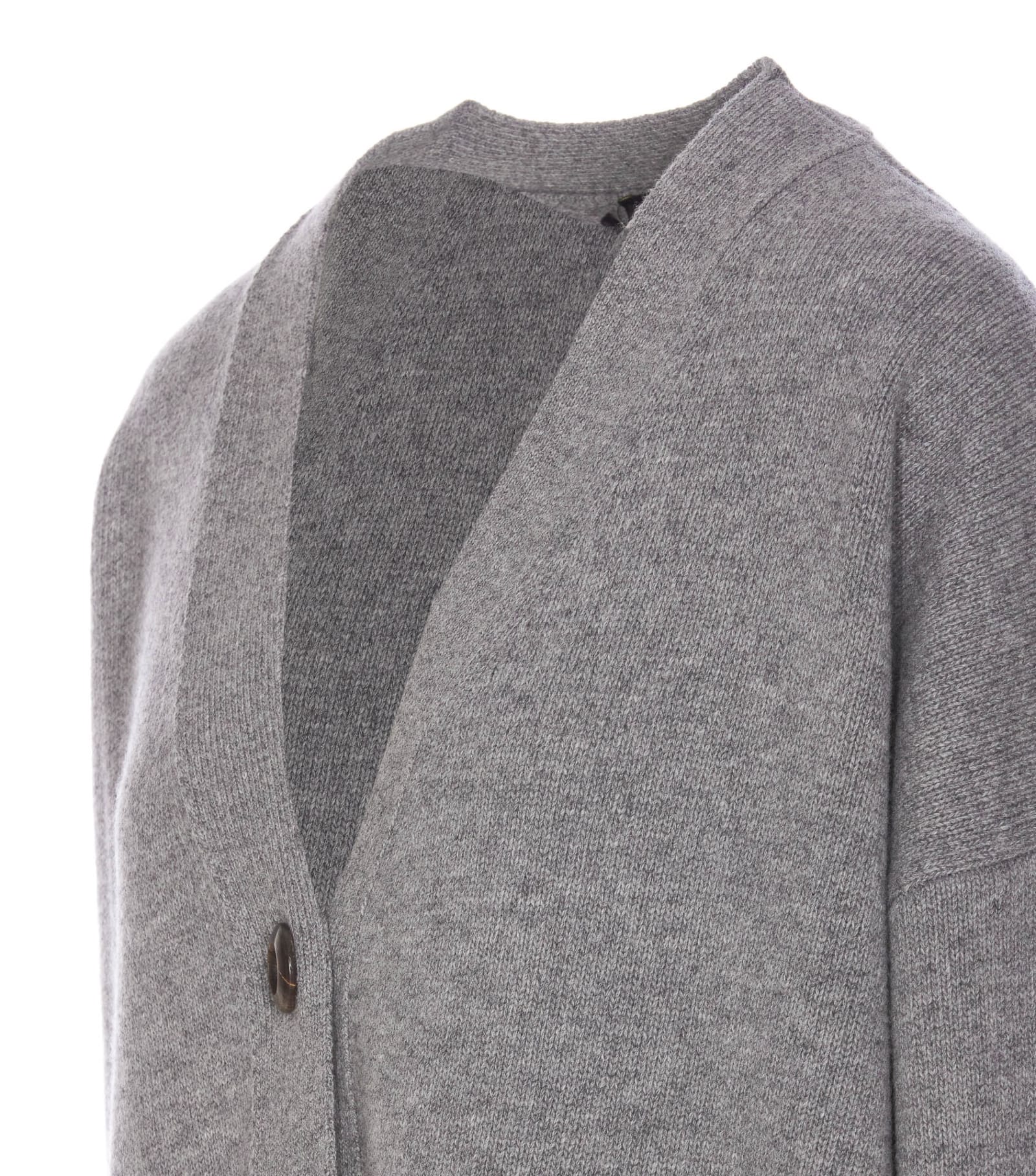 Shop Roberto Collina Cardigan In Grey