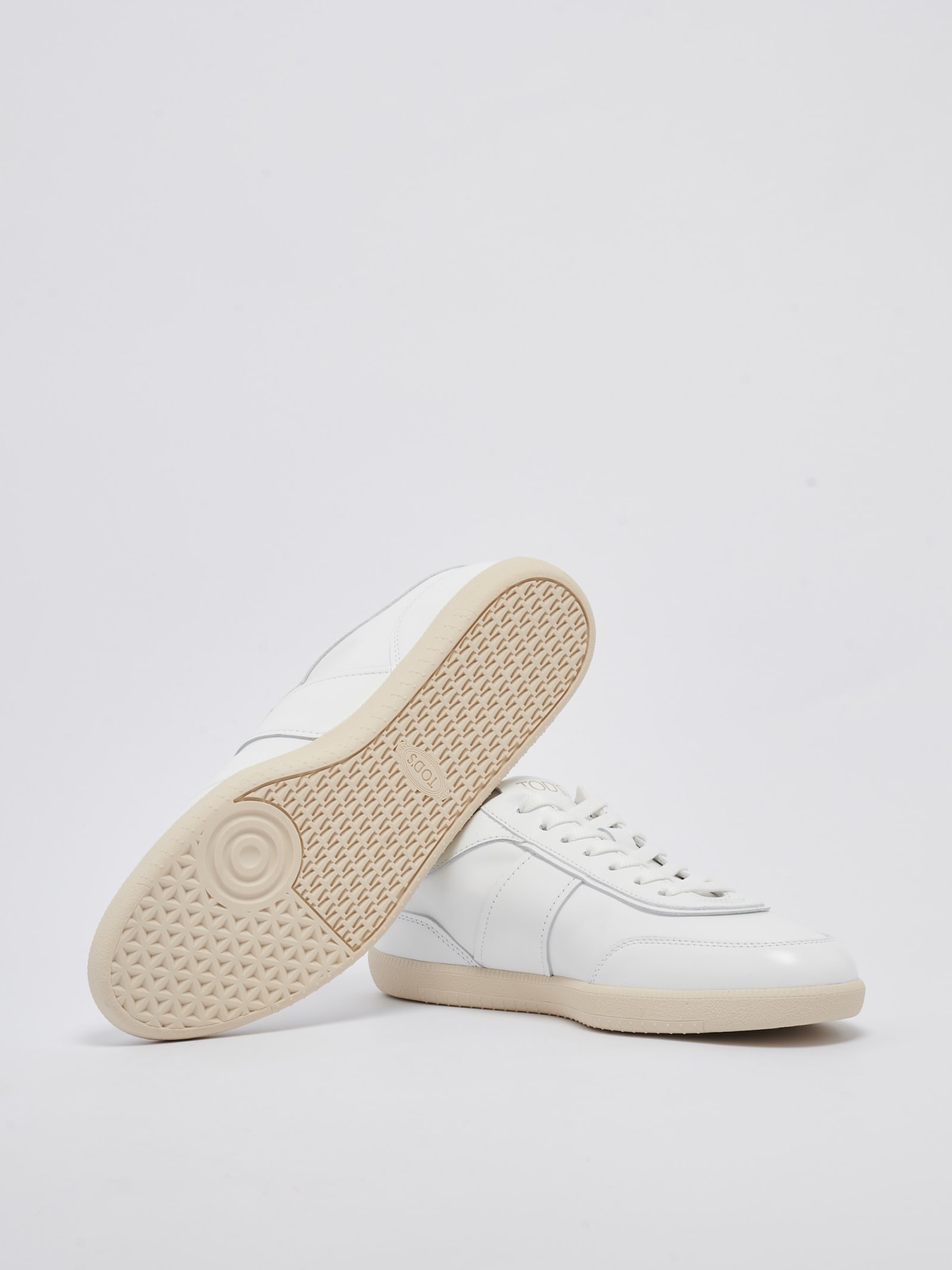 Shop Tod's Allacc. T Cassetta Leggera Sneaker In Bianco