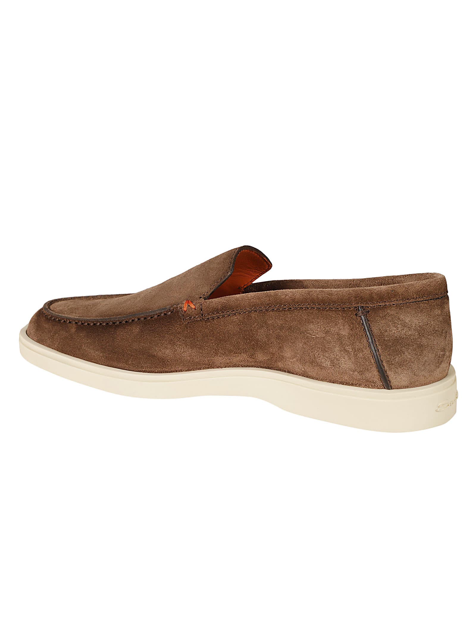 Shop Santoni Vintage Effect Loafers In Brown
