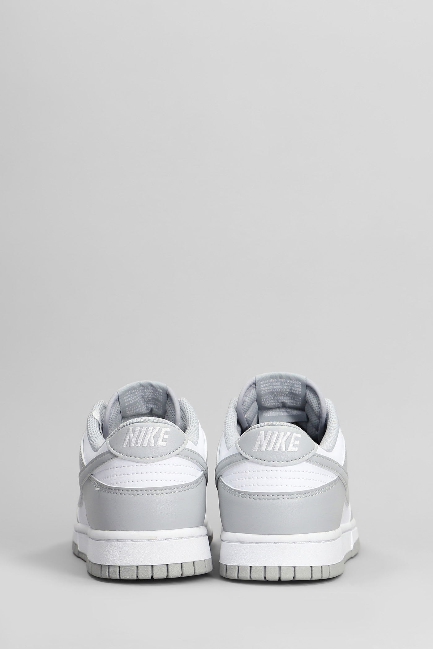 Nike Dunk Low Retro Sneakers In Grey Leather In White