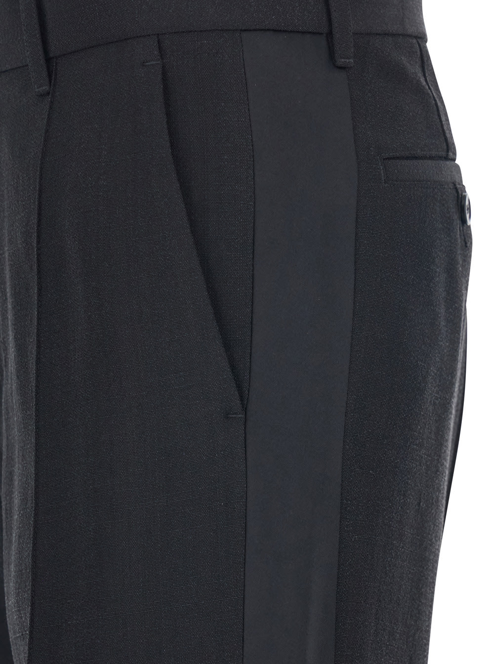 Phoebe Philo Black Pants With Belt Loops In Viscose Blend Woman In Black