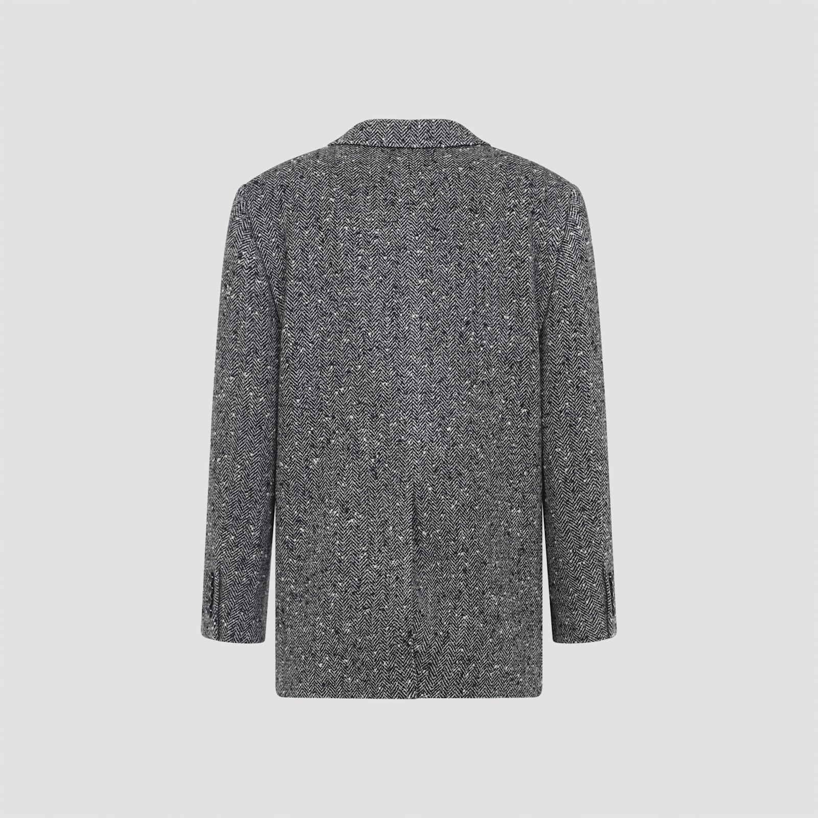 Celine Notch Lapel Long Sleeve Tailored Jacket In Gray