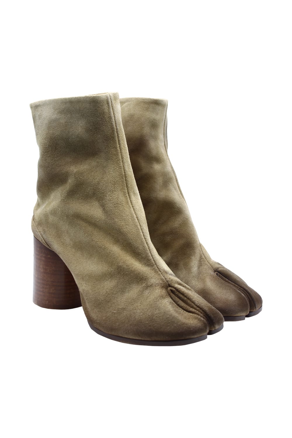 Shop Maison Margiela Tabi Boots In Suede