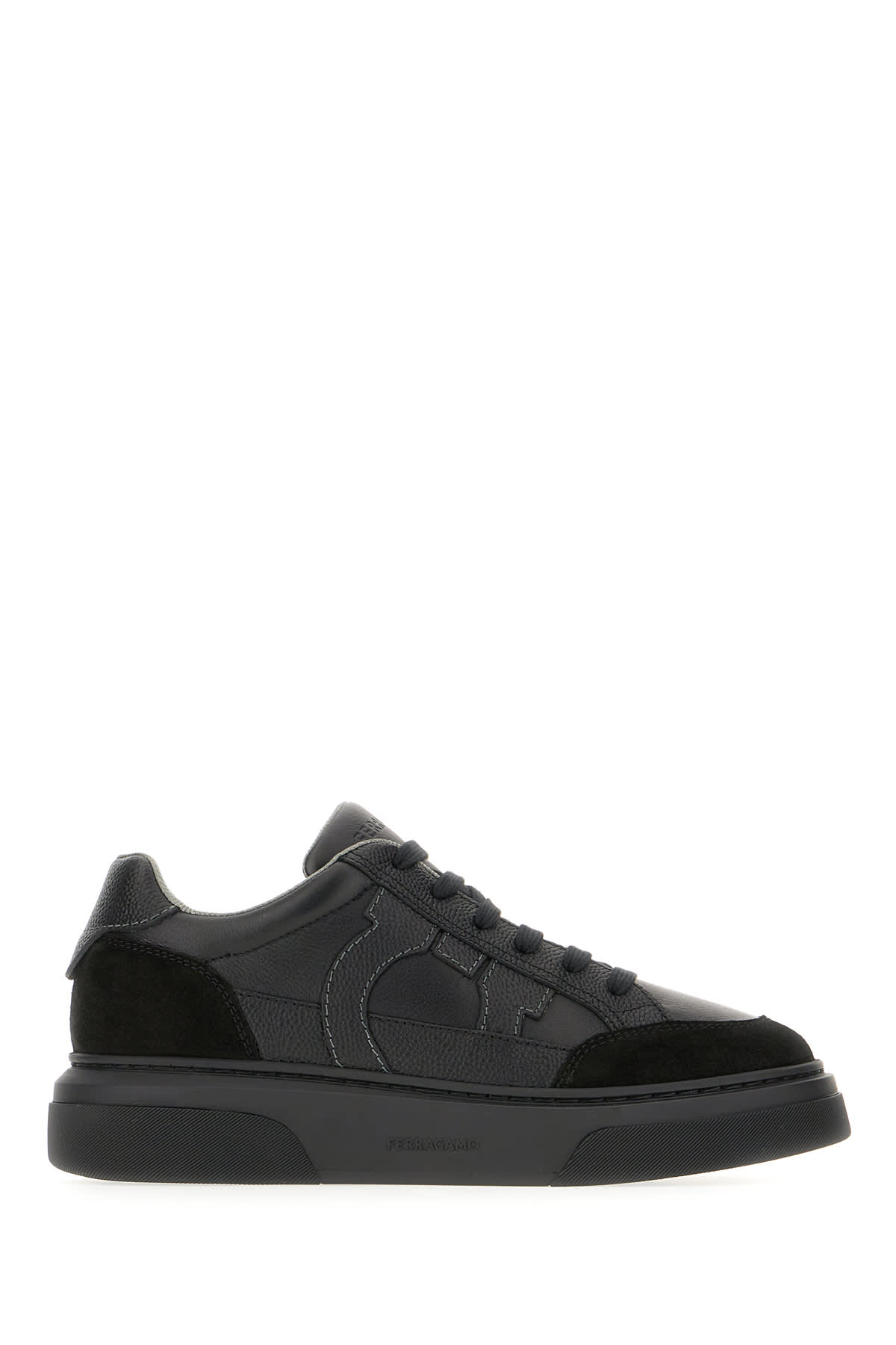 Black Leather And Suede Cassina Sneakers